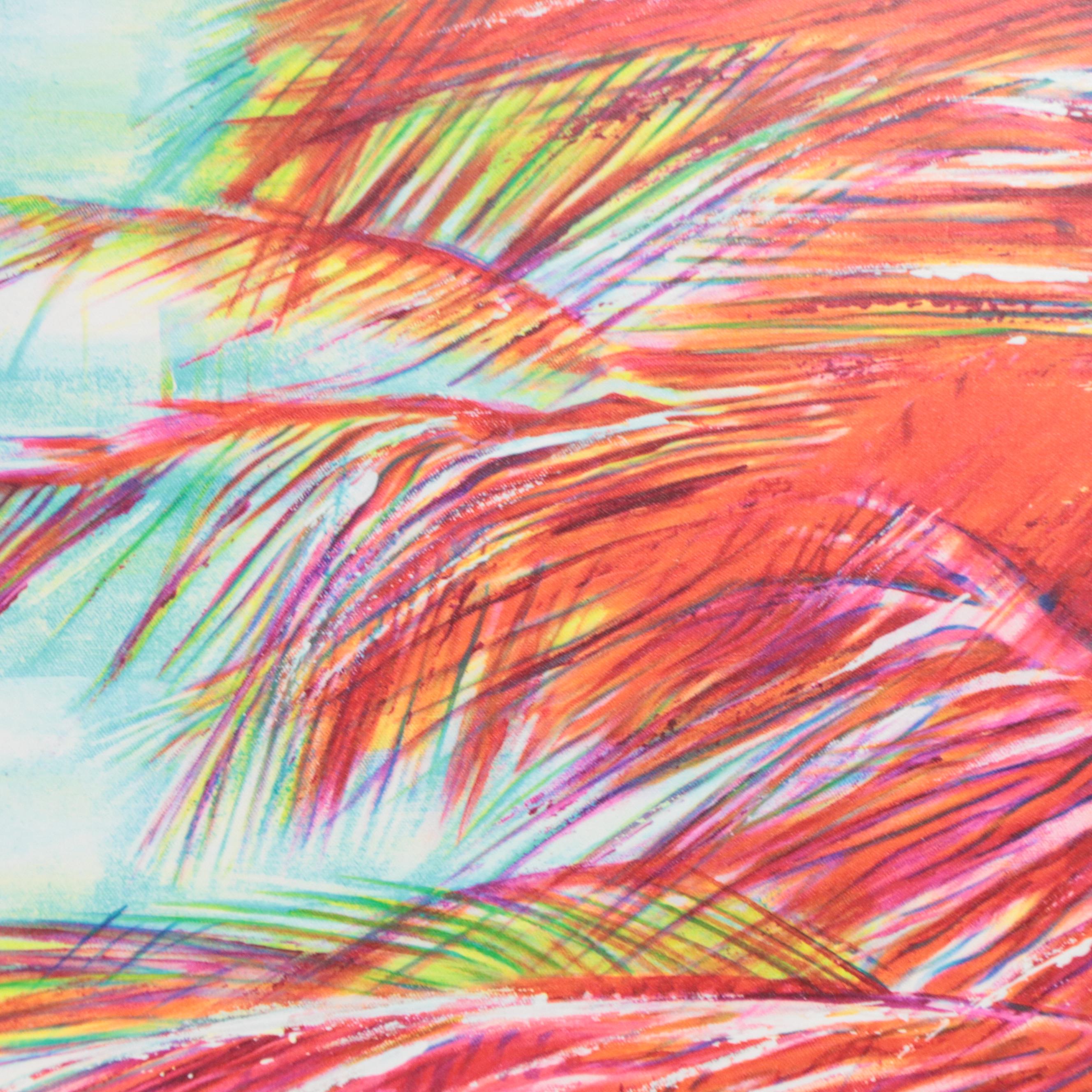 Giclée After CE Whitney "Pink Palm at North Side"