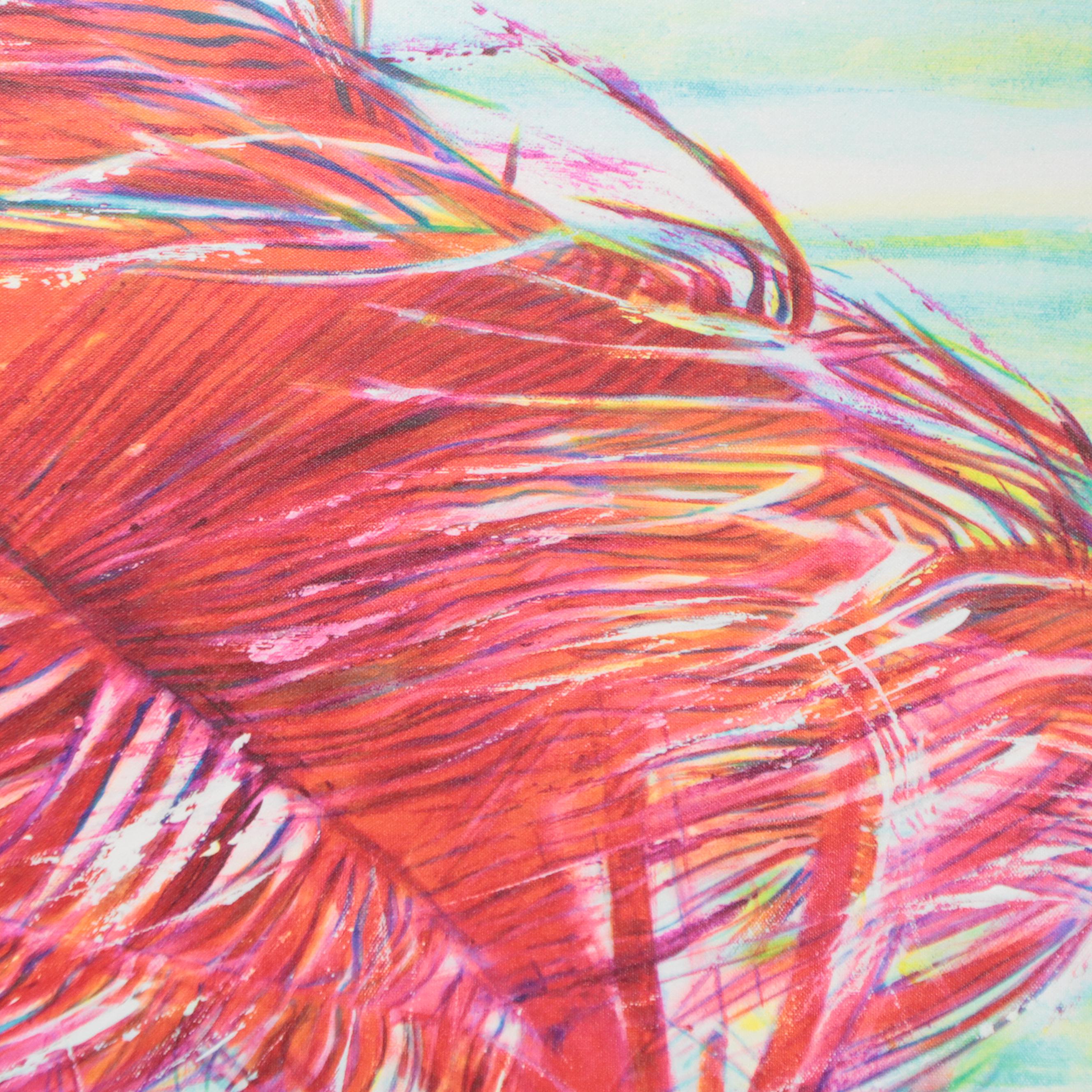 Giclée After CE Whitney "Pink Palm at North Side"