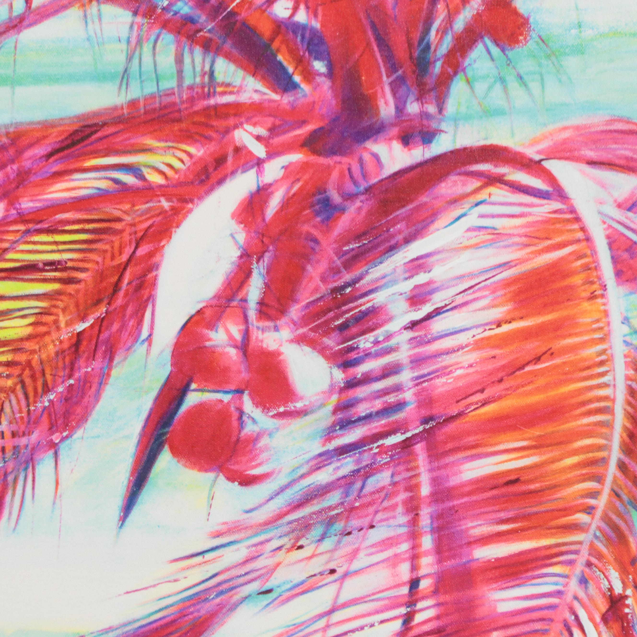 Giclée After CE Whitney "Pink Palm at North Side"