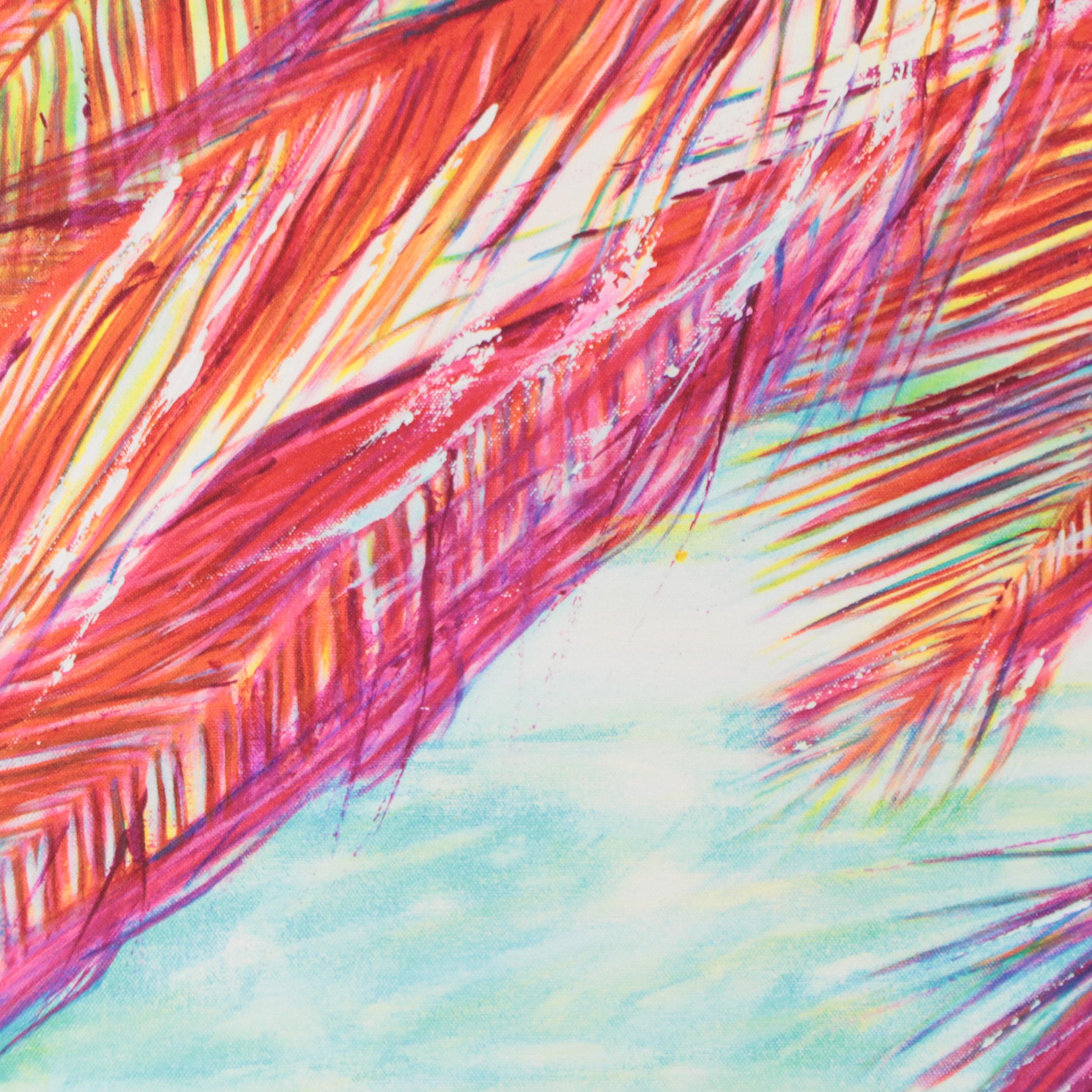 Giclée After CE Whitney "Pink Palm at North Side"