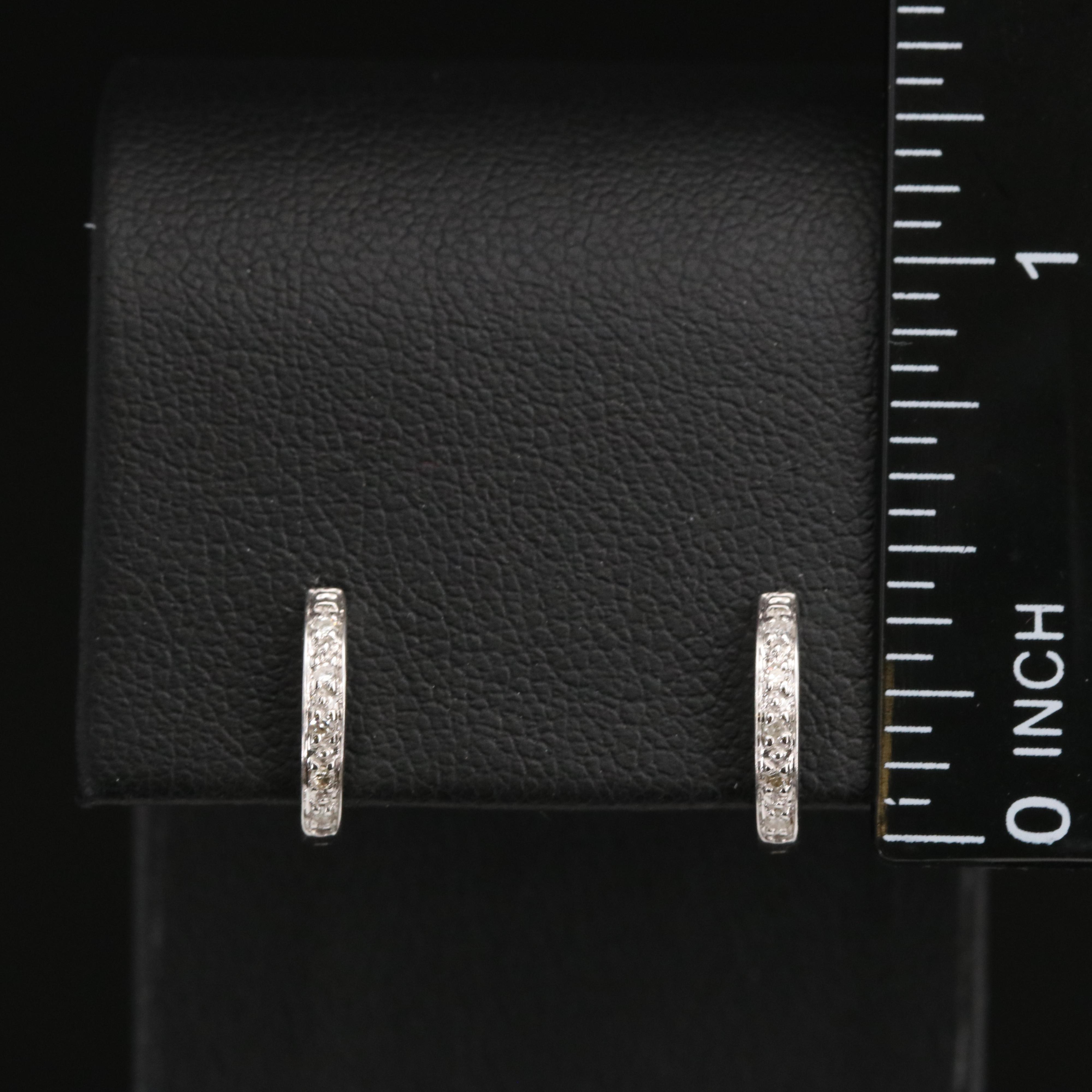 14K 0.05 CTW Diamond Huggie Hoop Earrings