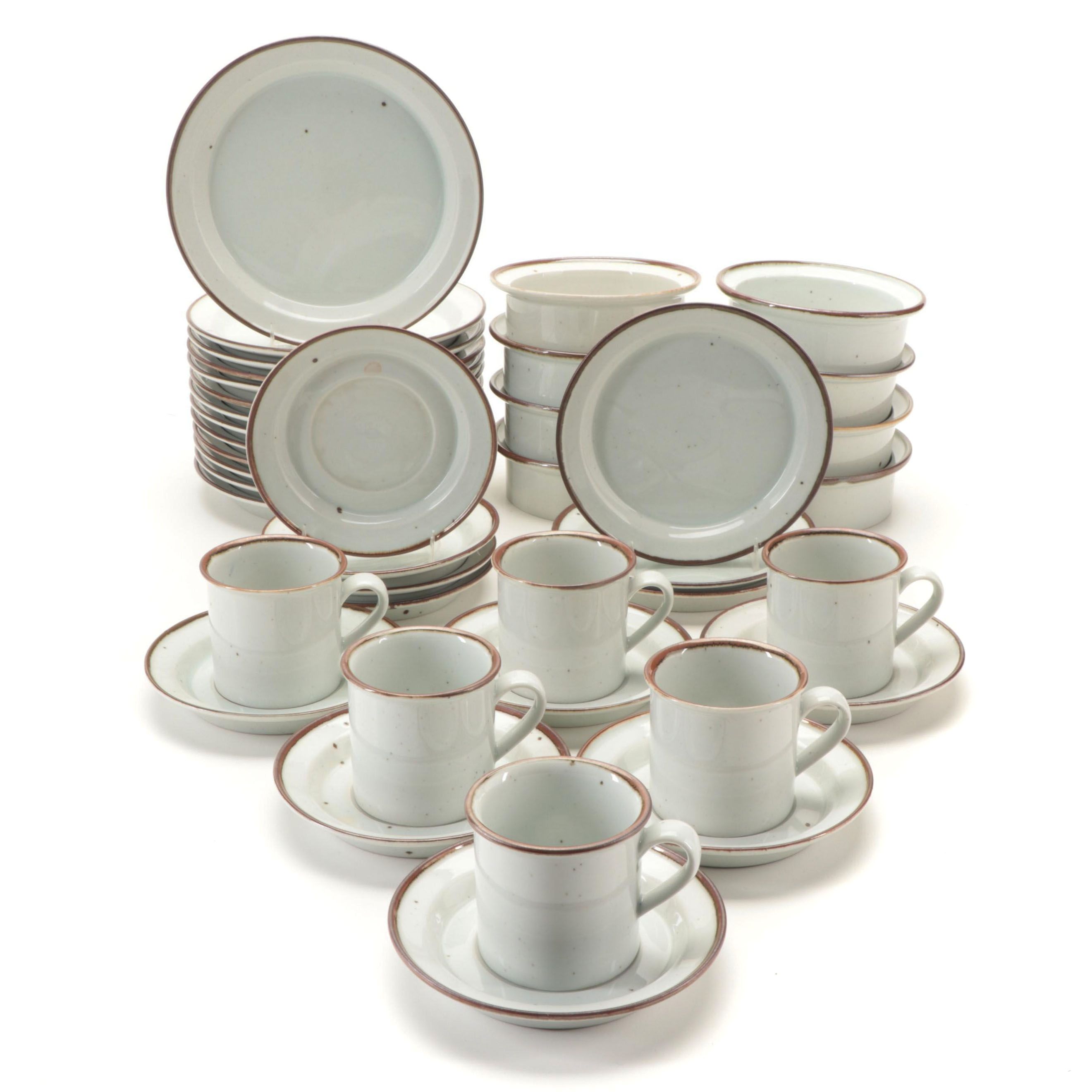 Niels Refsgaard for Dansk "Brown Mist" Stoneware Dinnerware, Mid-Late 20th C.