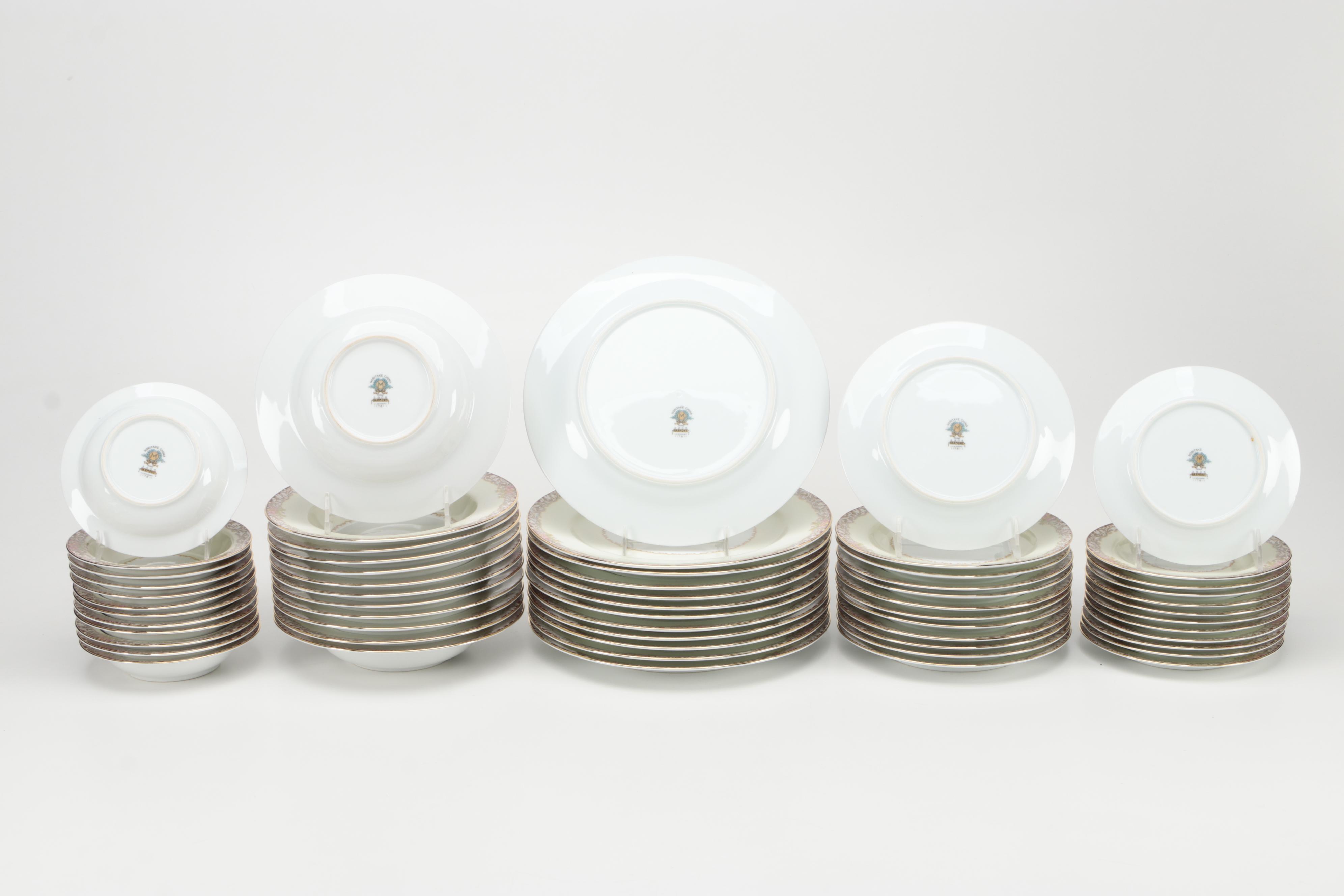 Noritake "Harmony" Porcelain Dinnerware and Serveware, Mid-20th Century