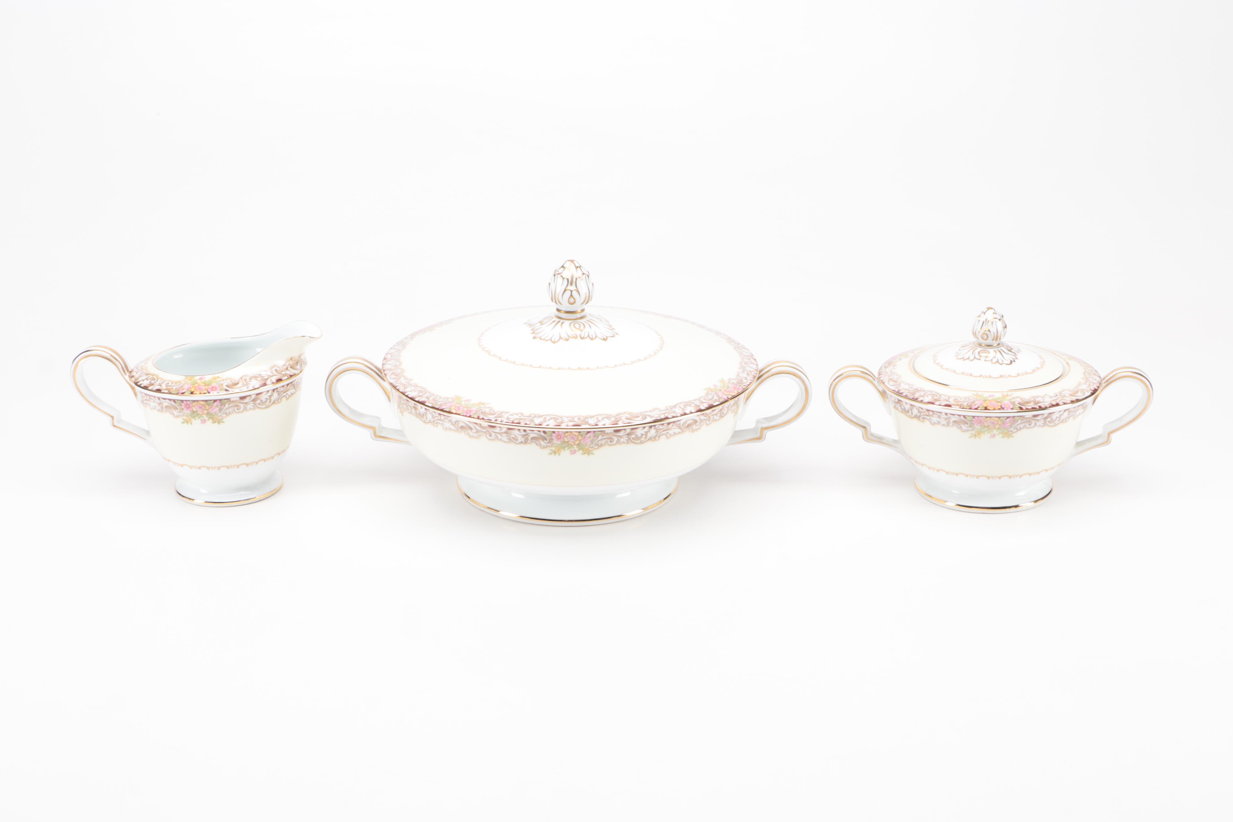 Noritake "Harmony" Porcelain Dinnerware and Serveware, Mid-20th Century