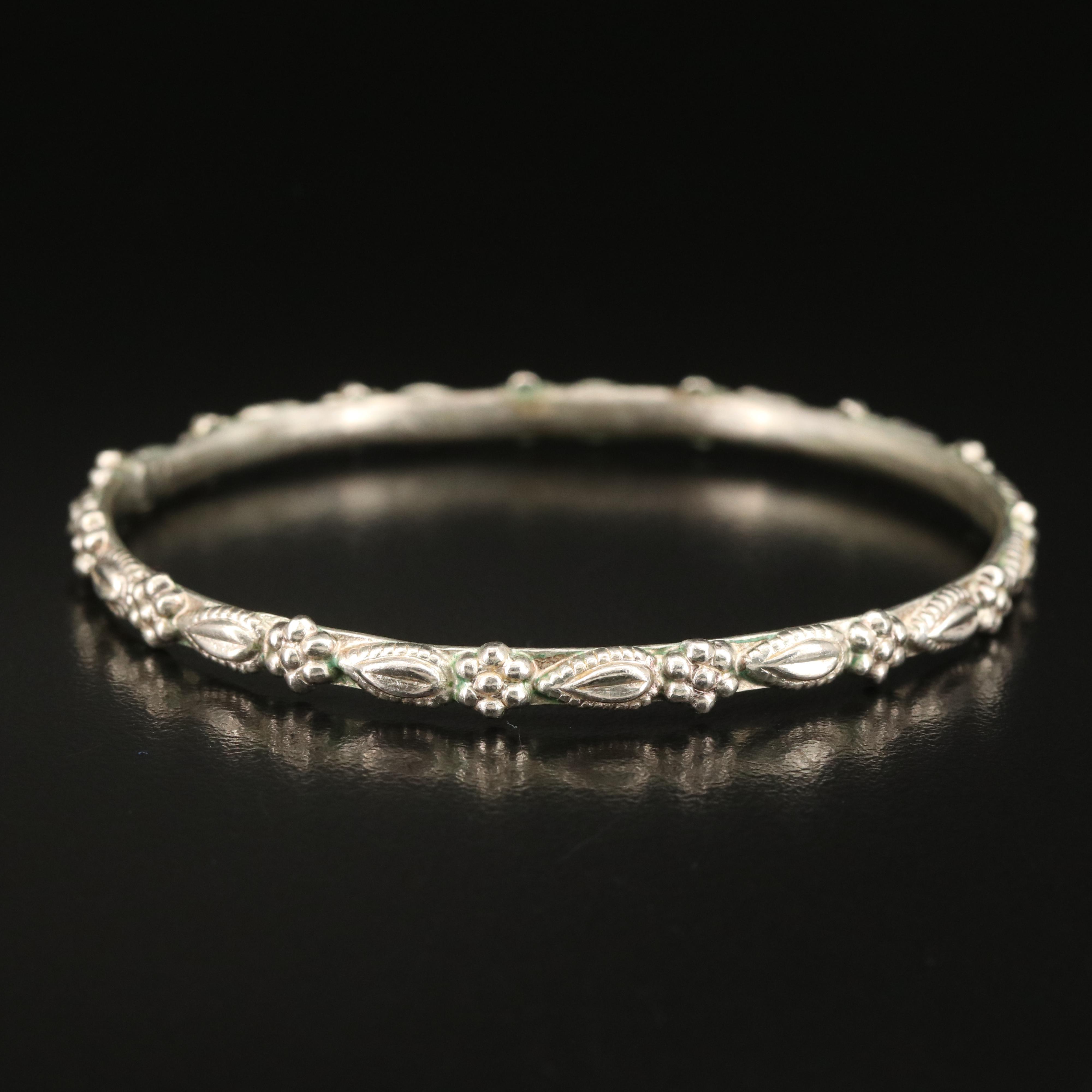 Sterling Patterned Bangle