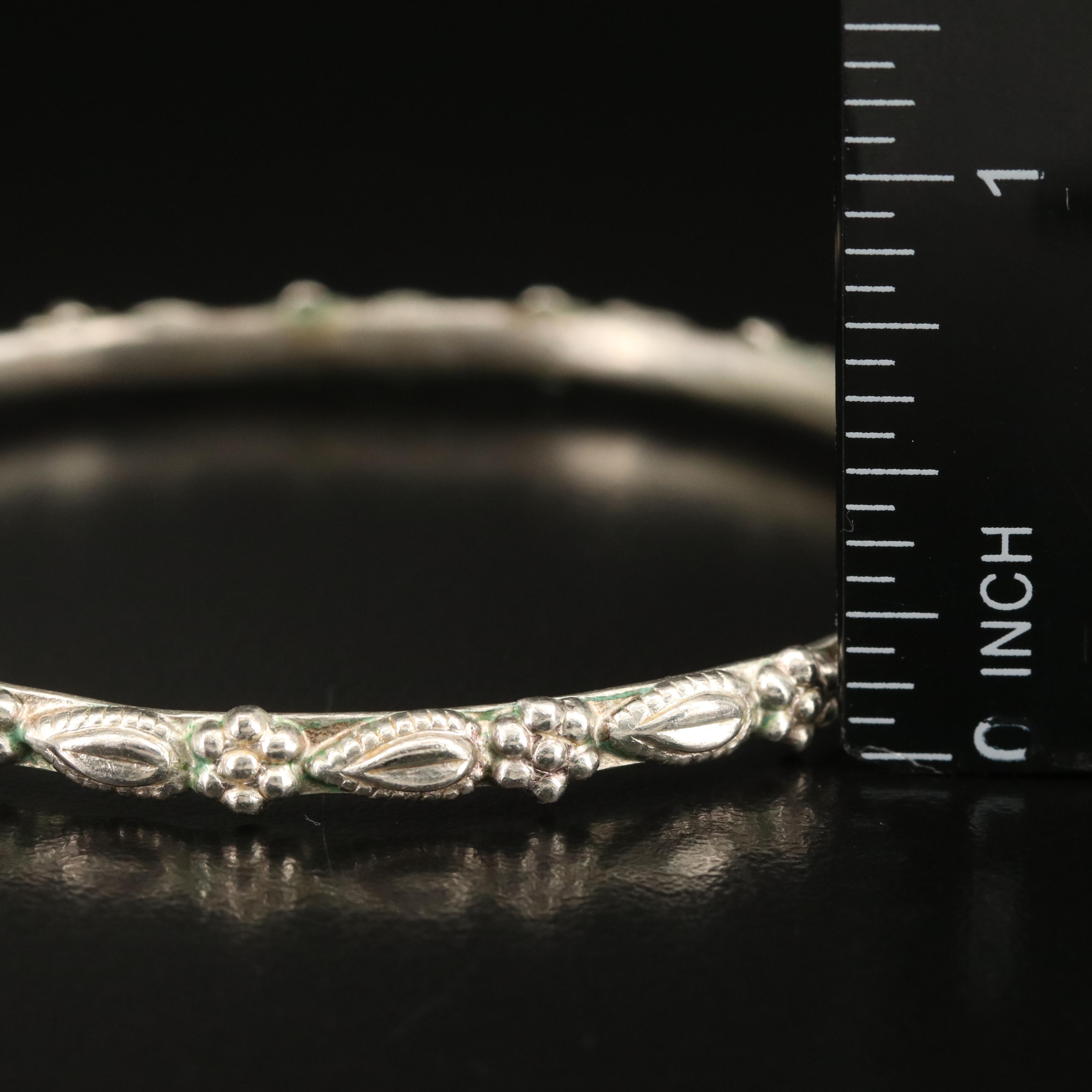 Sterling Patterned Bangle