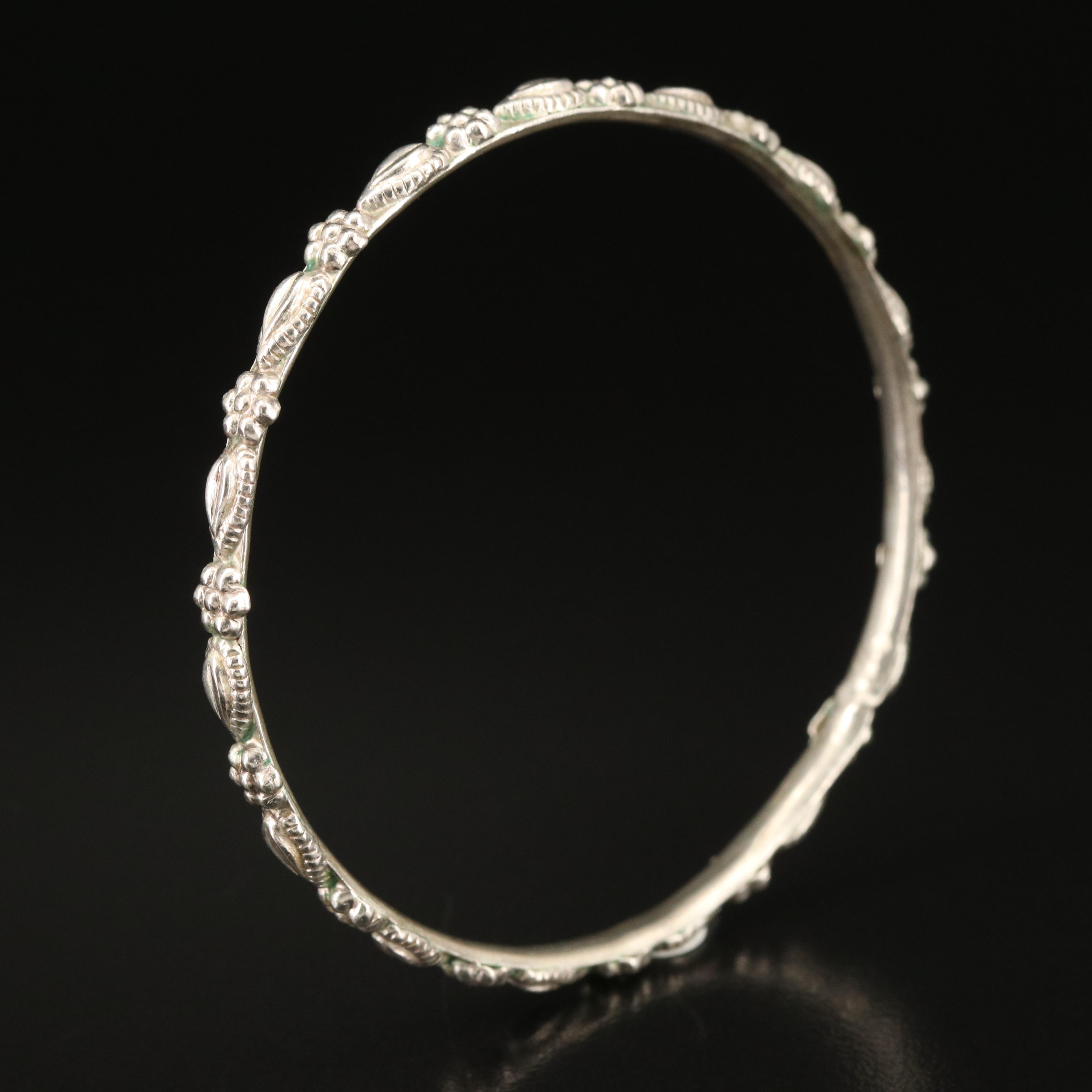 Sterling Patterned Bangle