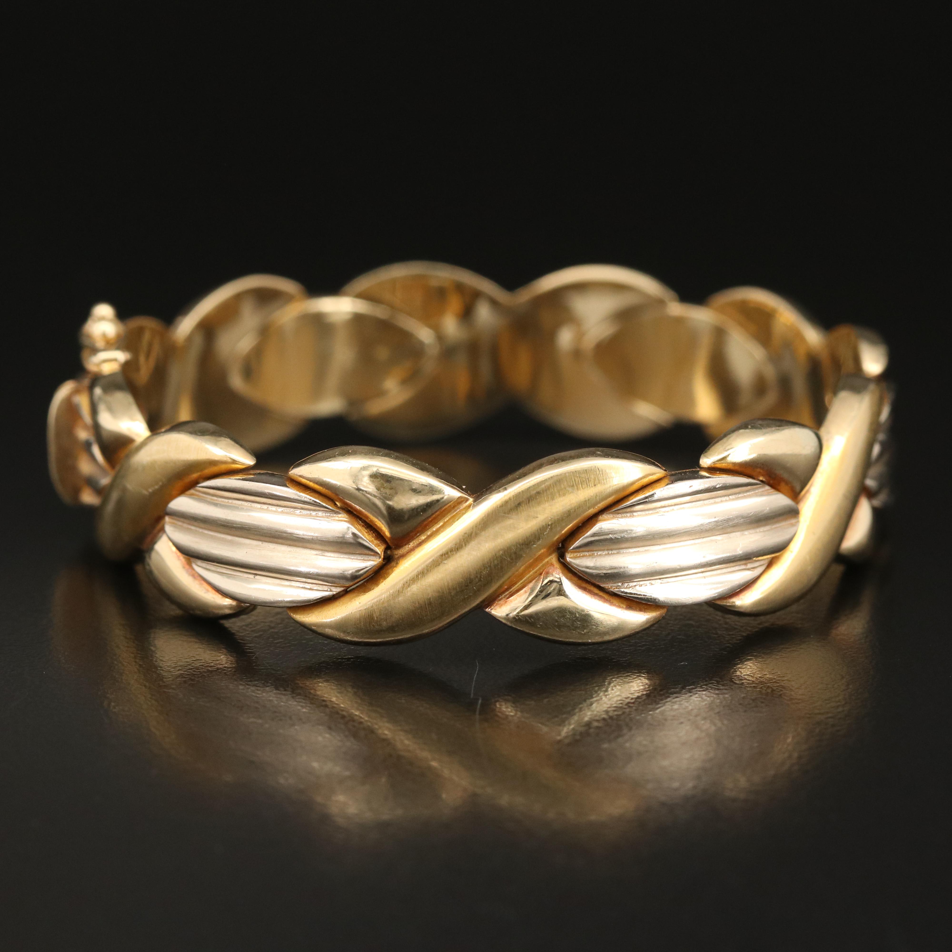 14K "X" Link Bracelet