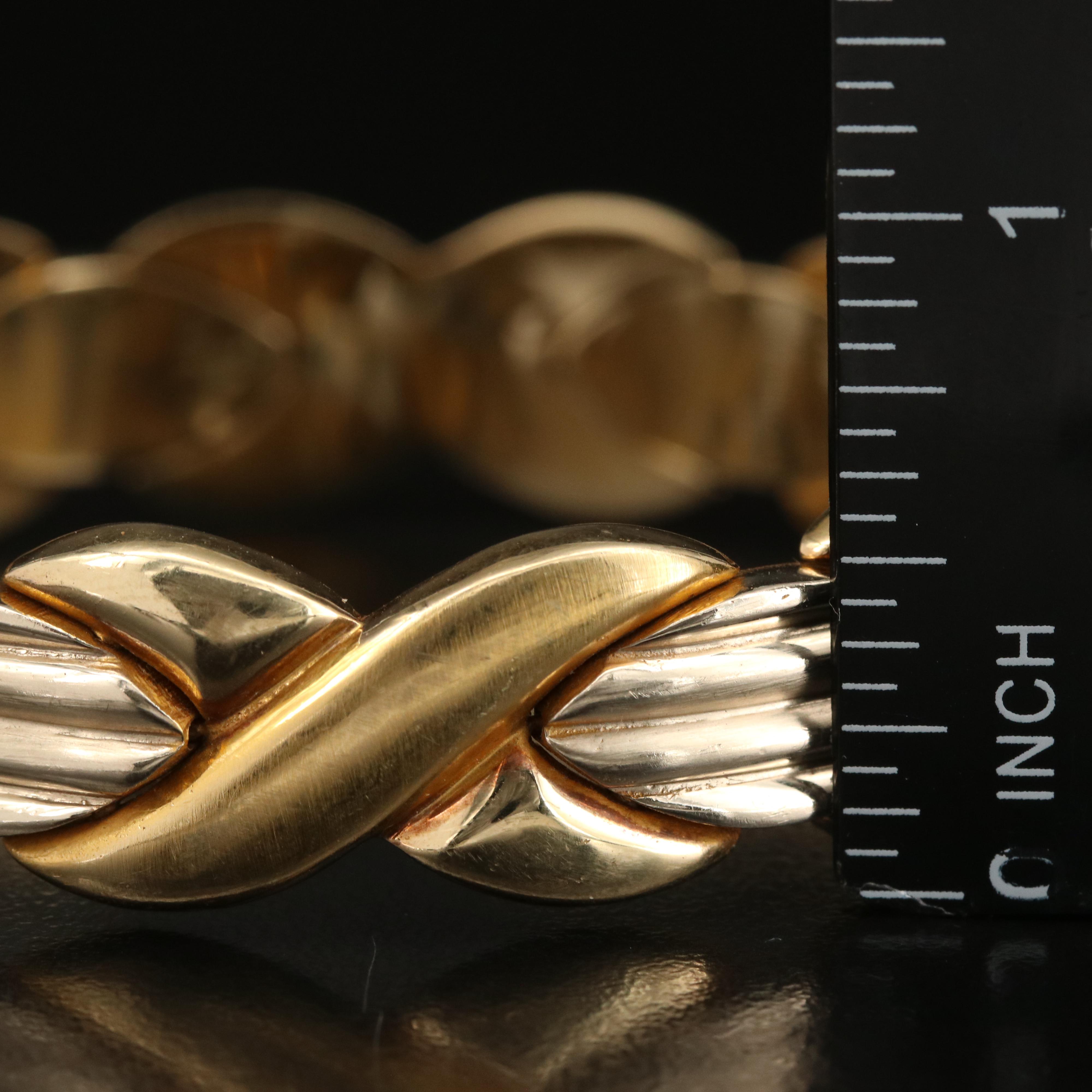 14K "X" Link Bracelet