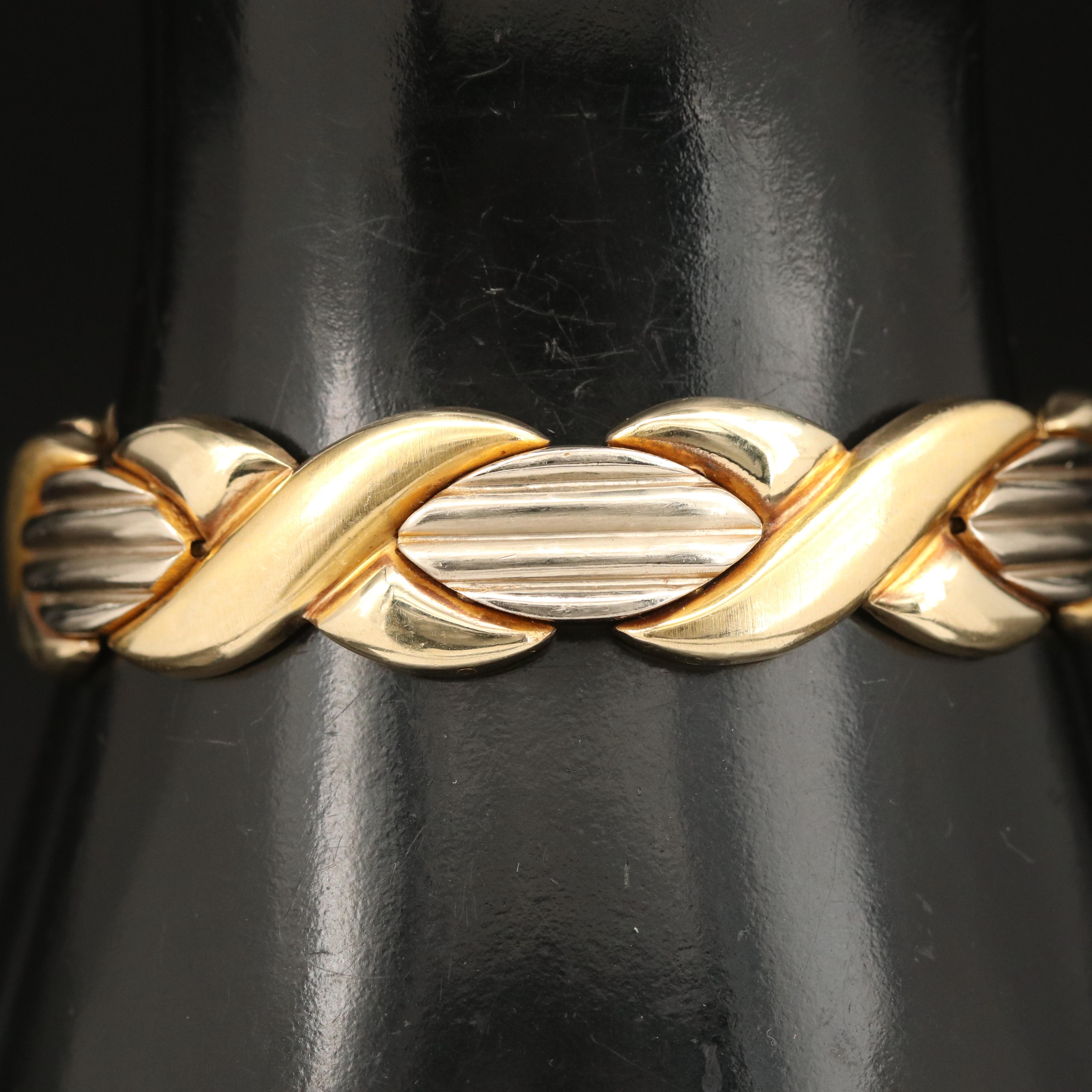 14K "X" Link Bracelet