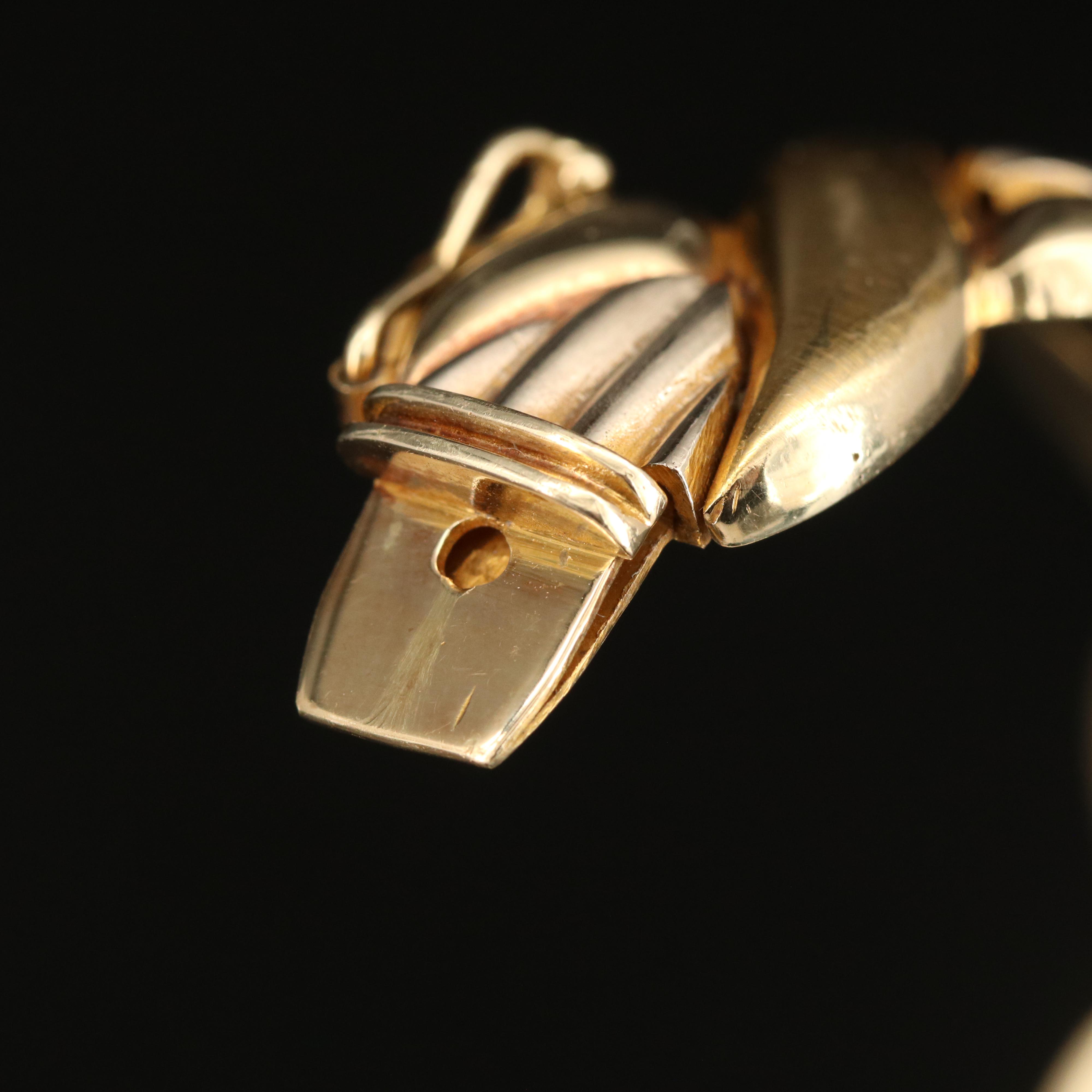 14K "X" Link Bracelet