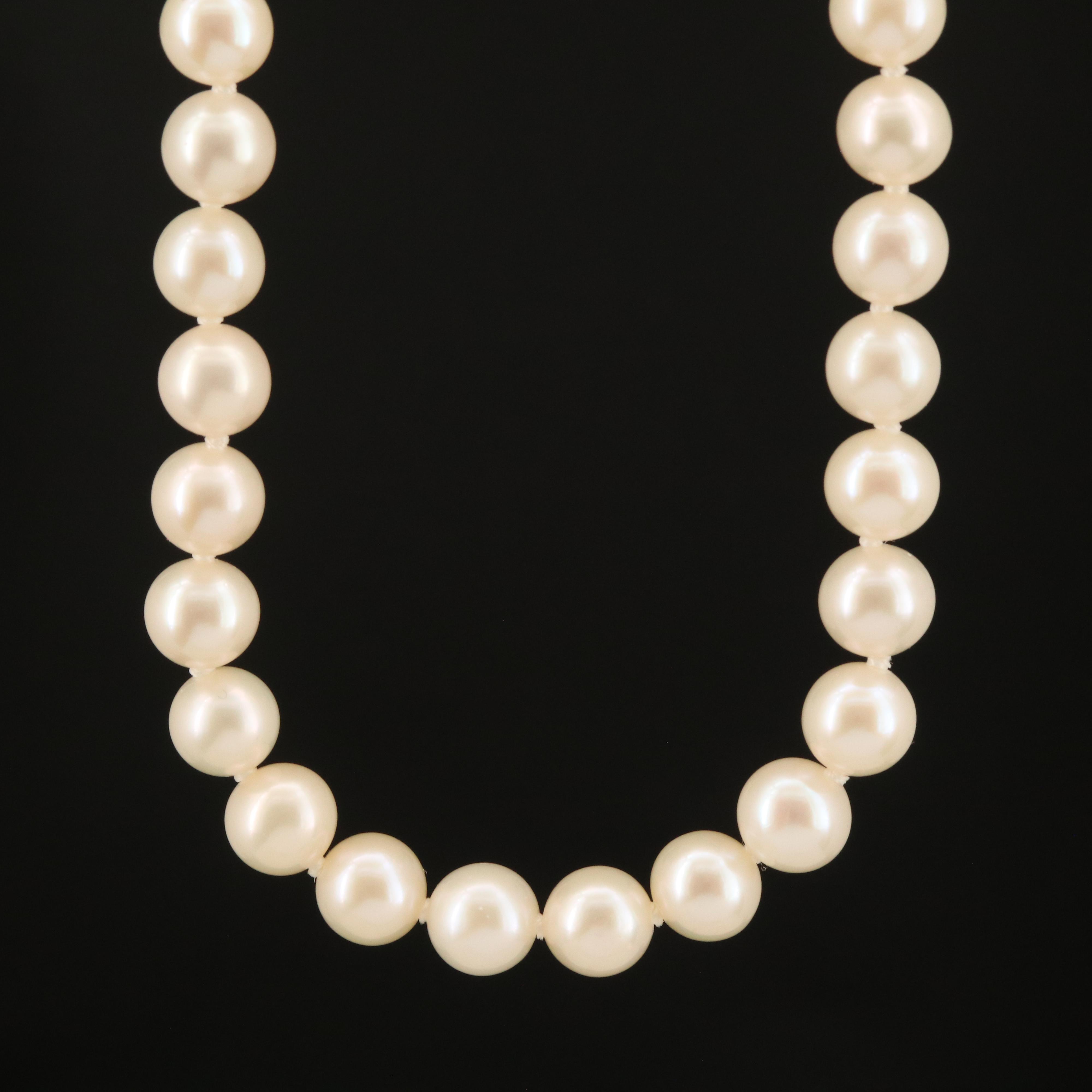 Blue Lagoon by Mikimoto Pearl Necklace with Sterling Clasp