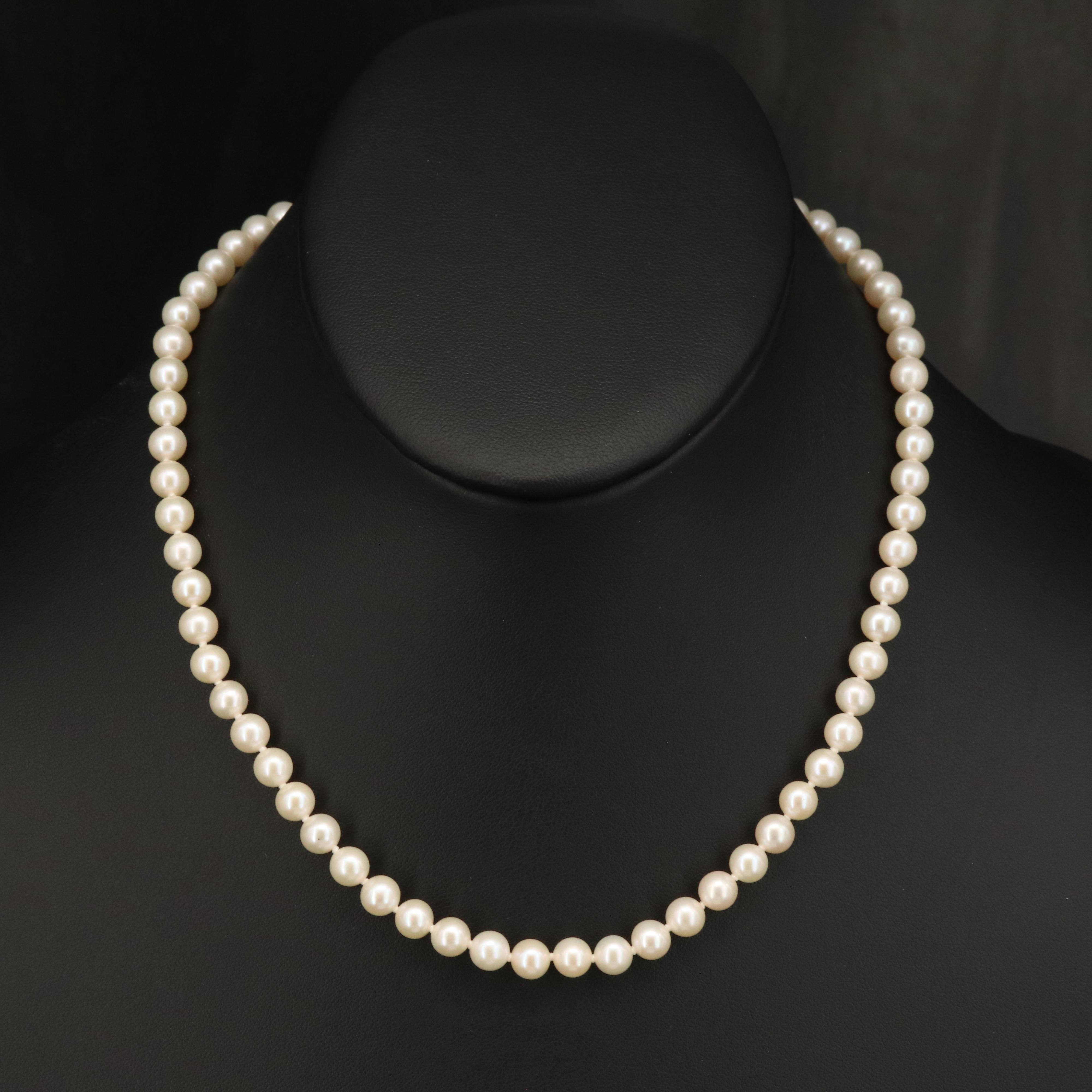 Blue Lagoon by Mikimoto Pearl Necklace with Sterling Clasp