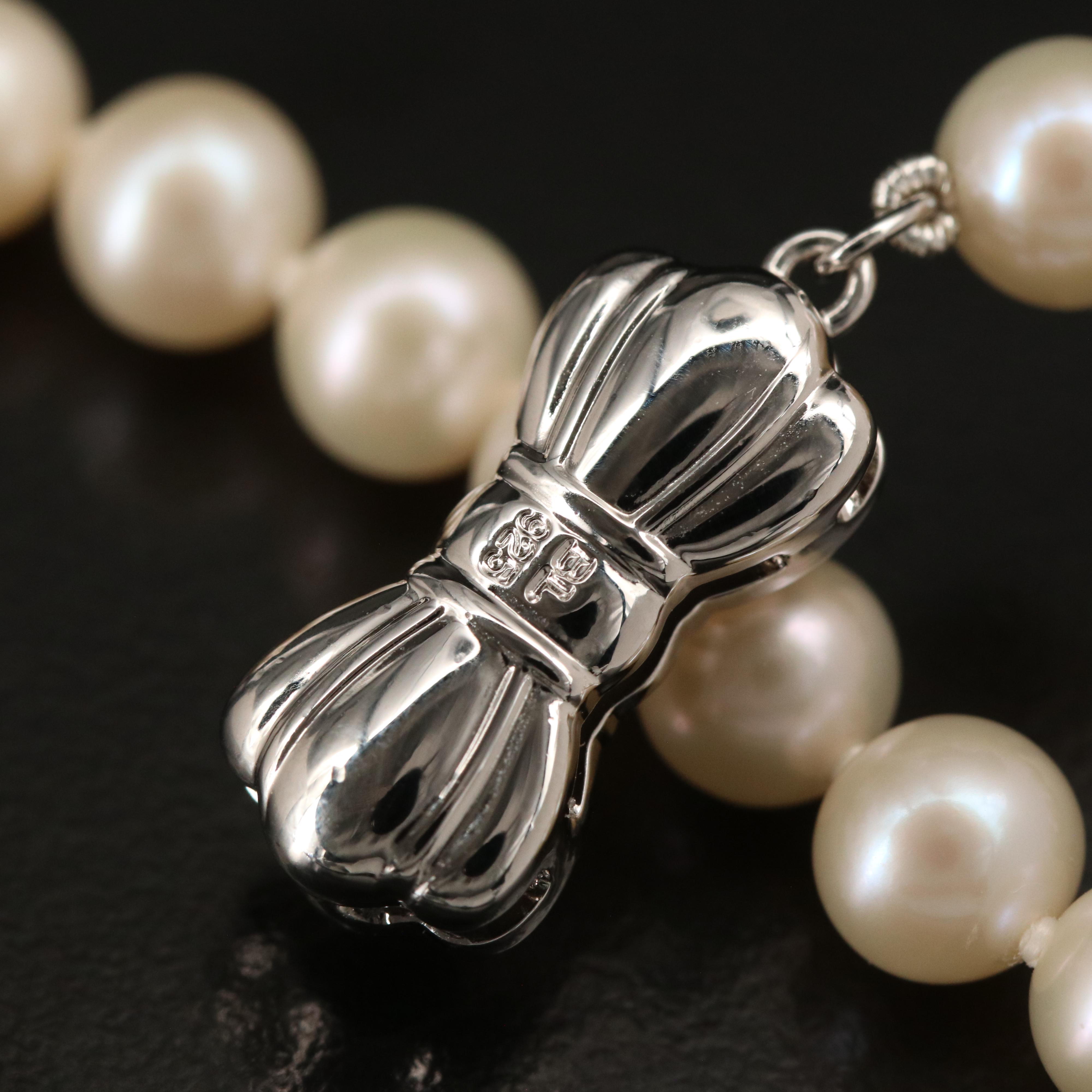 Blue Lagoon by Mikimoto Pearl Necklace with Sterling Clasp