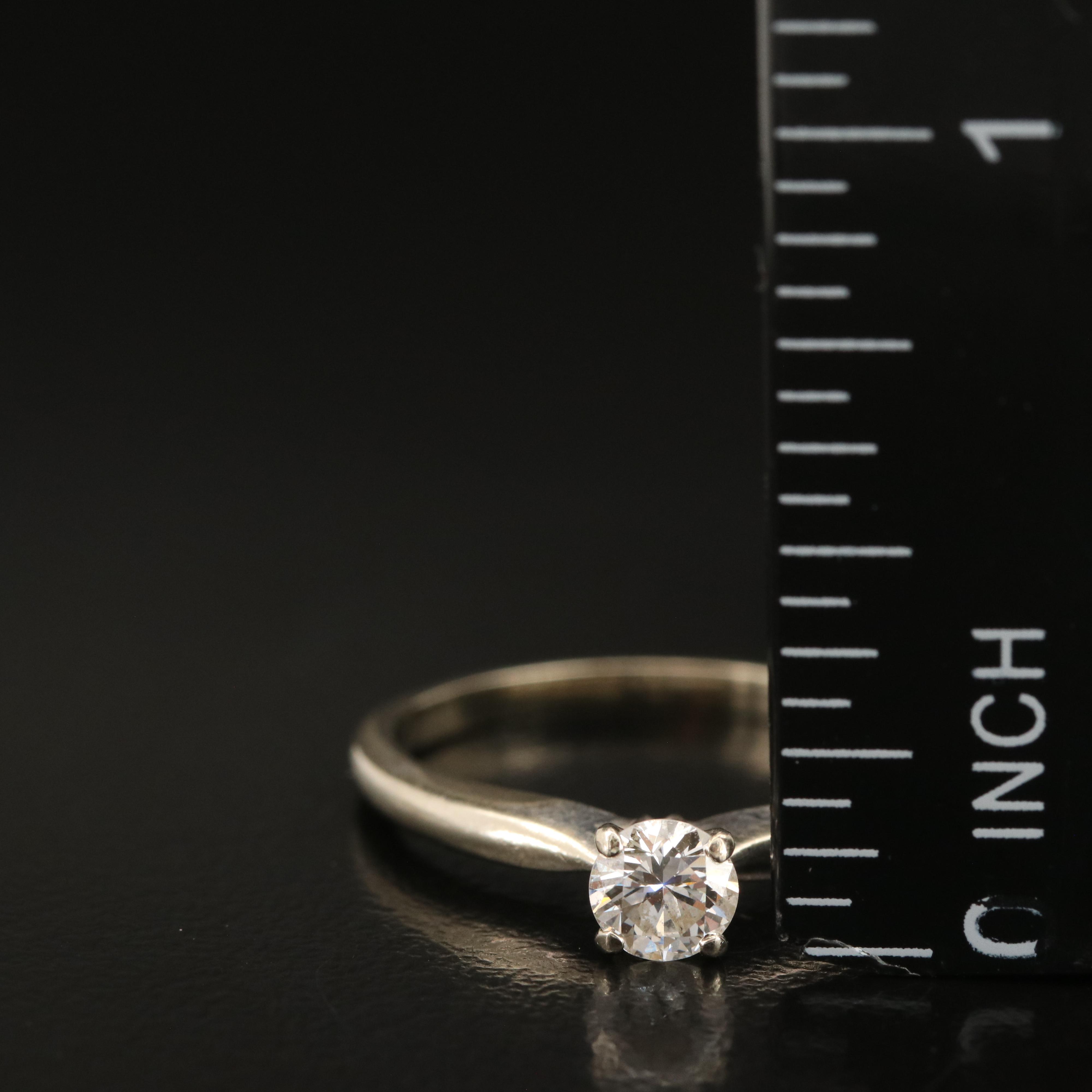 18K 0.33 CT Diamond Solitaire Ring