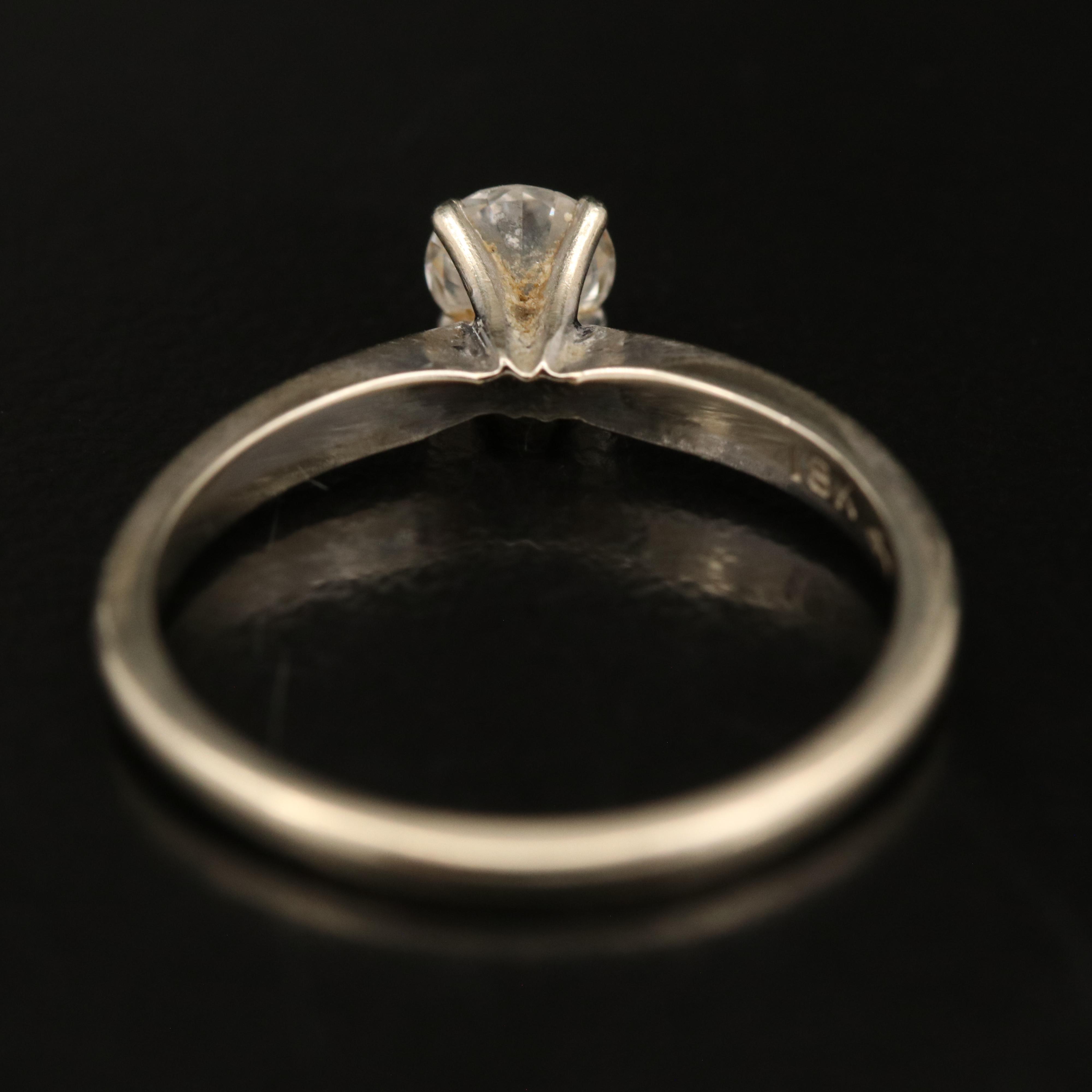 18K 0.33 CT Diamond Solitaire Ring