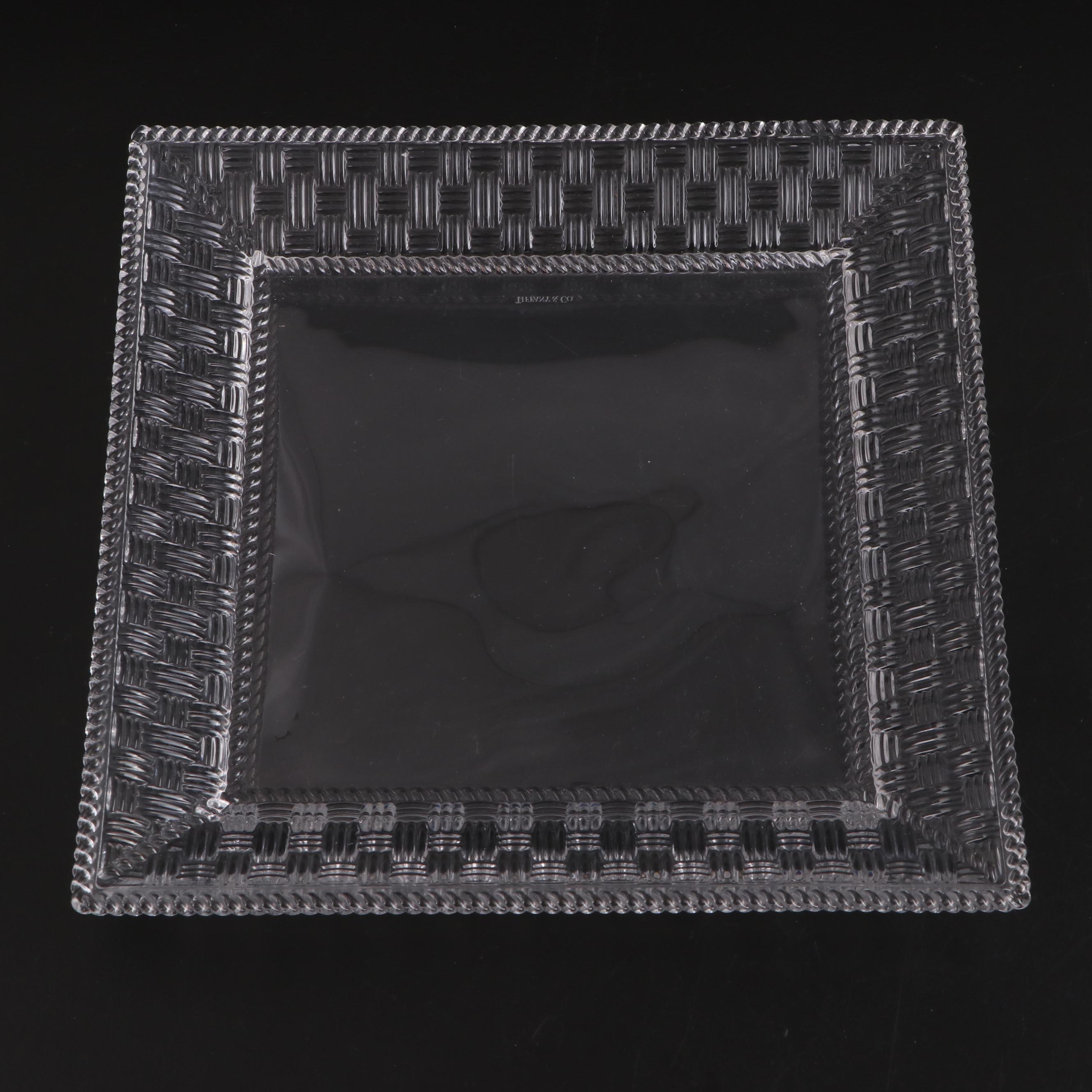 Tiffany & Co. "Woven" Square Crystal Plate
