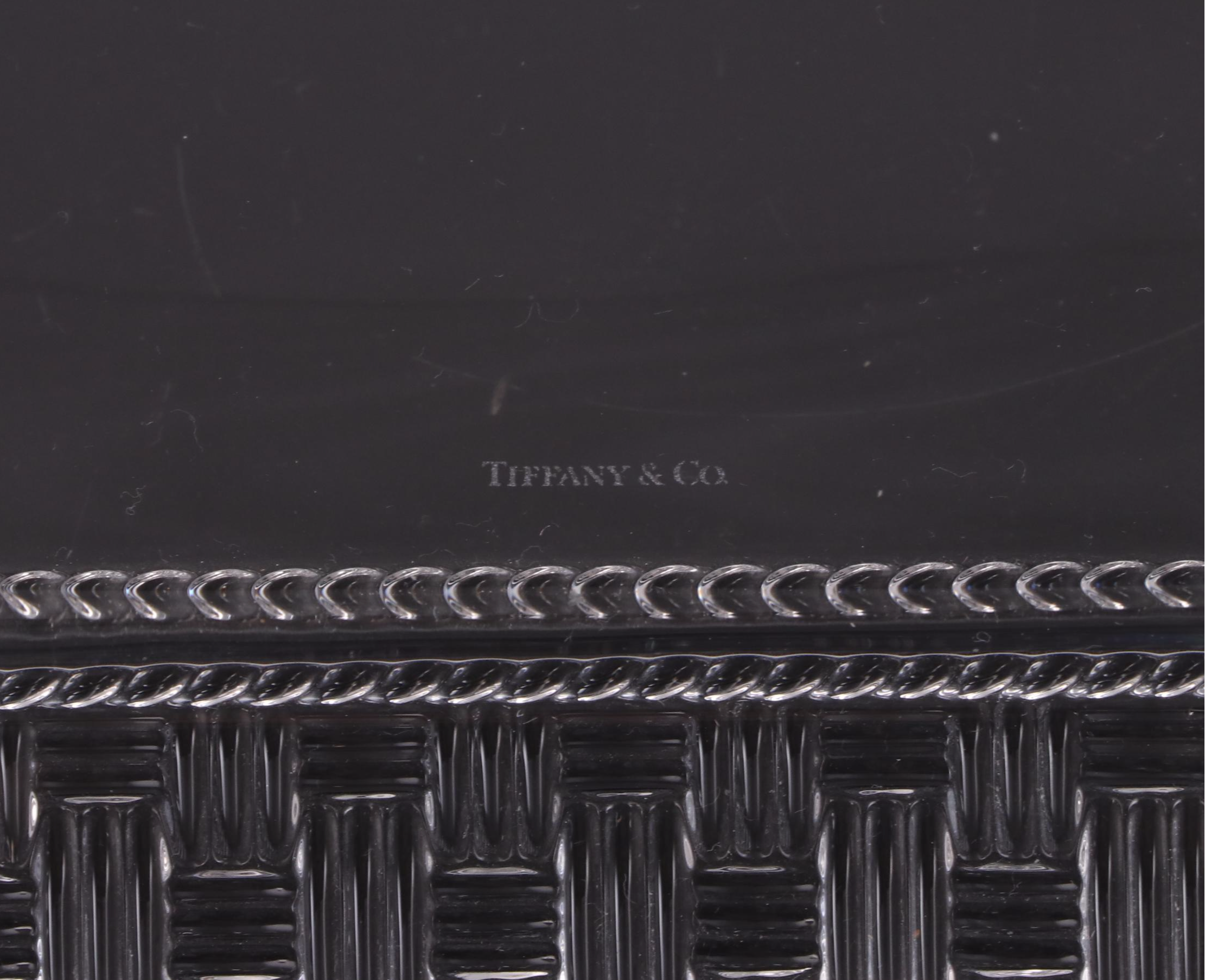 Tiffany & Co. "Woven" Square Crystal Plate