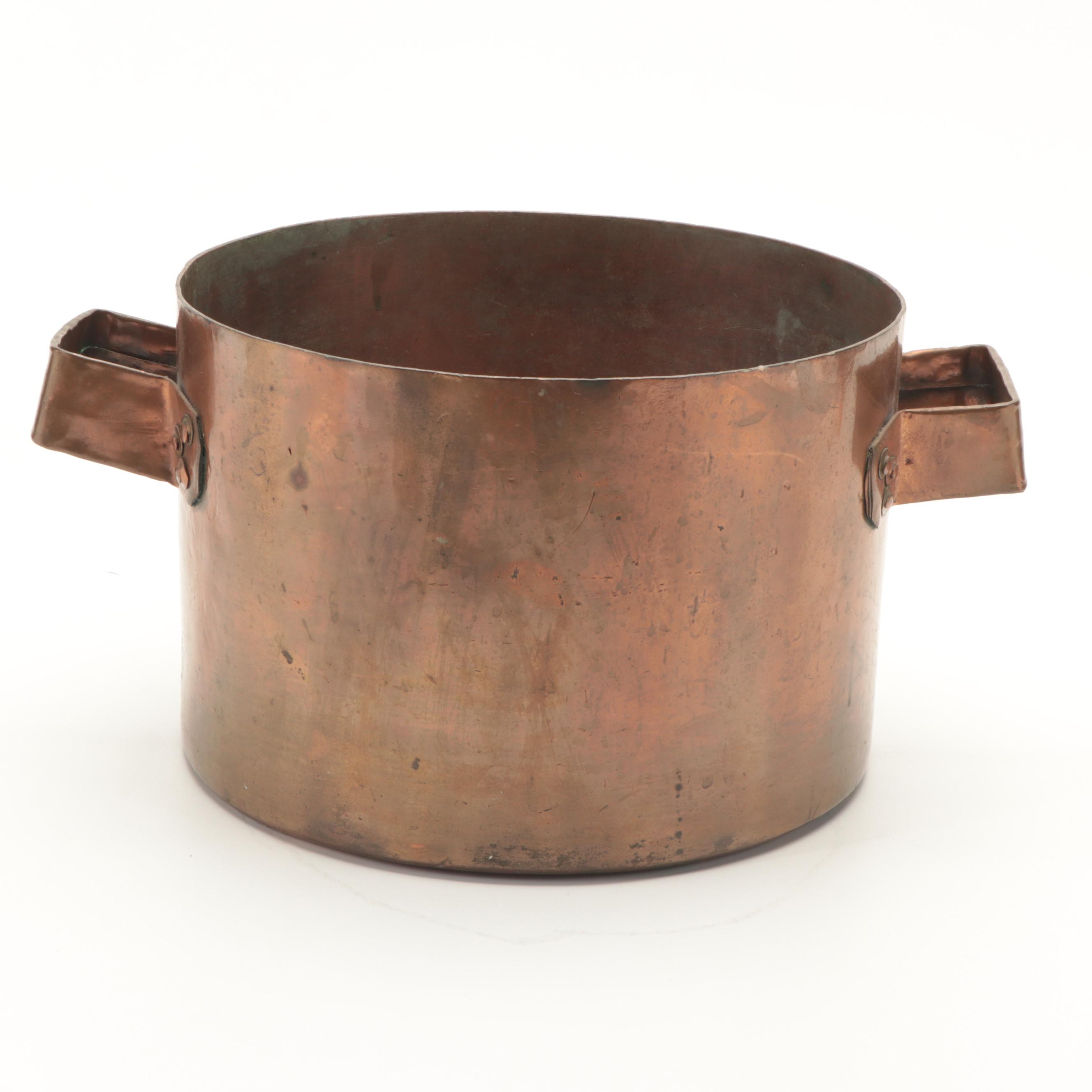 Bramhall, Deane & Co. Dovetailed Copper Handled Pot, Late 19th Century
