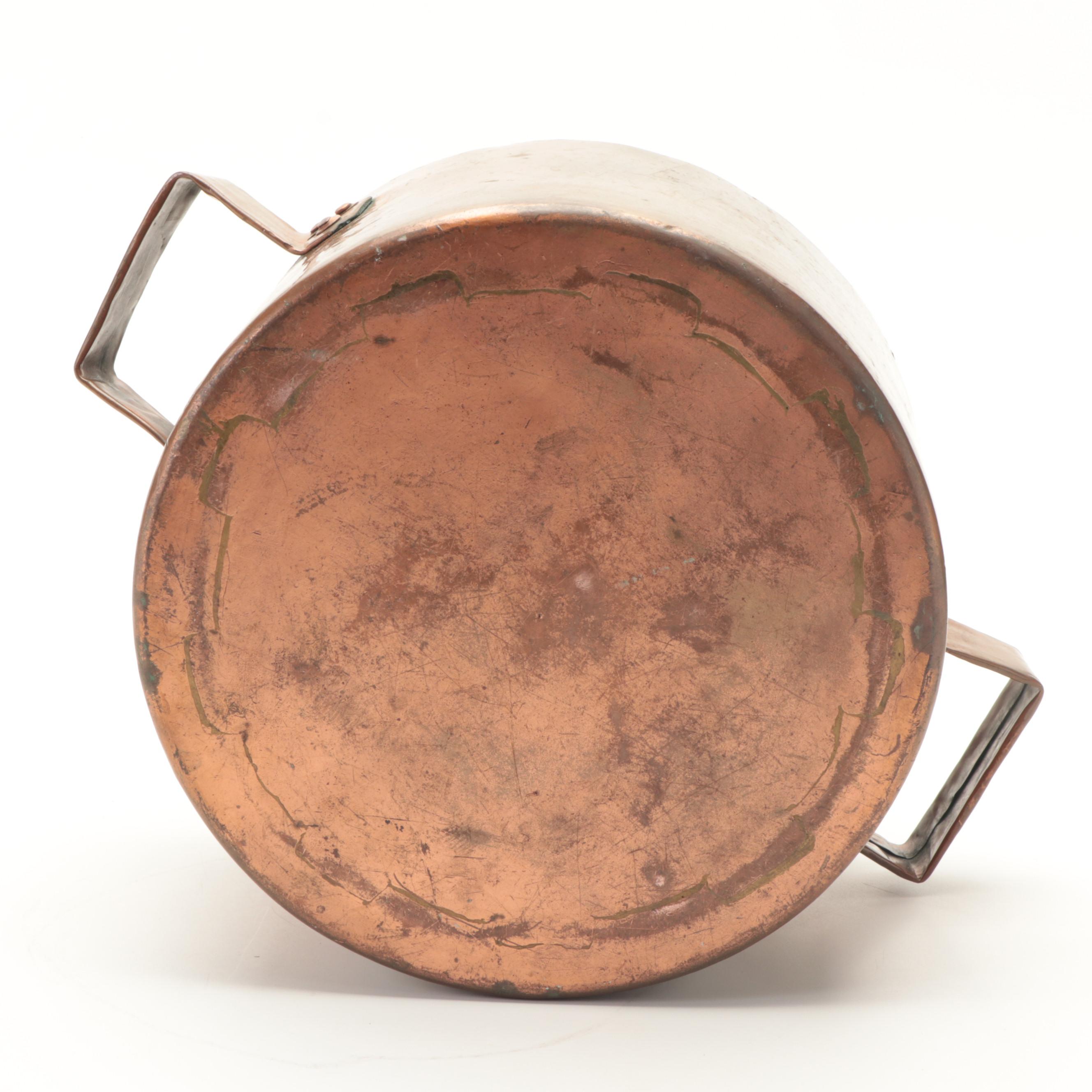 Bramhall, Deane & Co. Dovetailed Copper Handled Pot, Late 19th Century