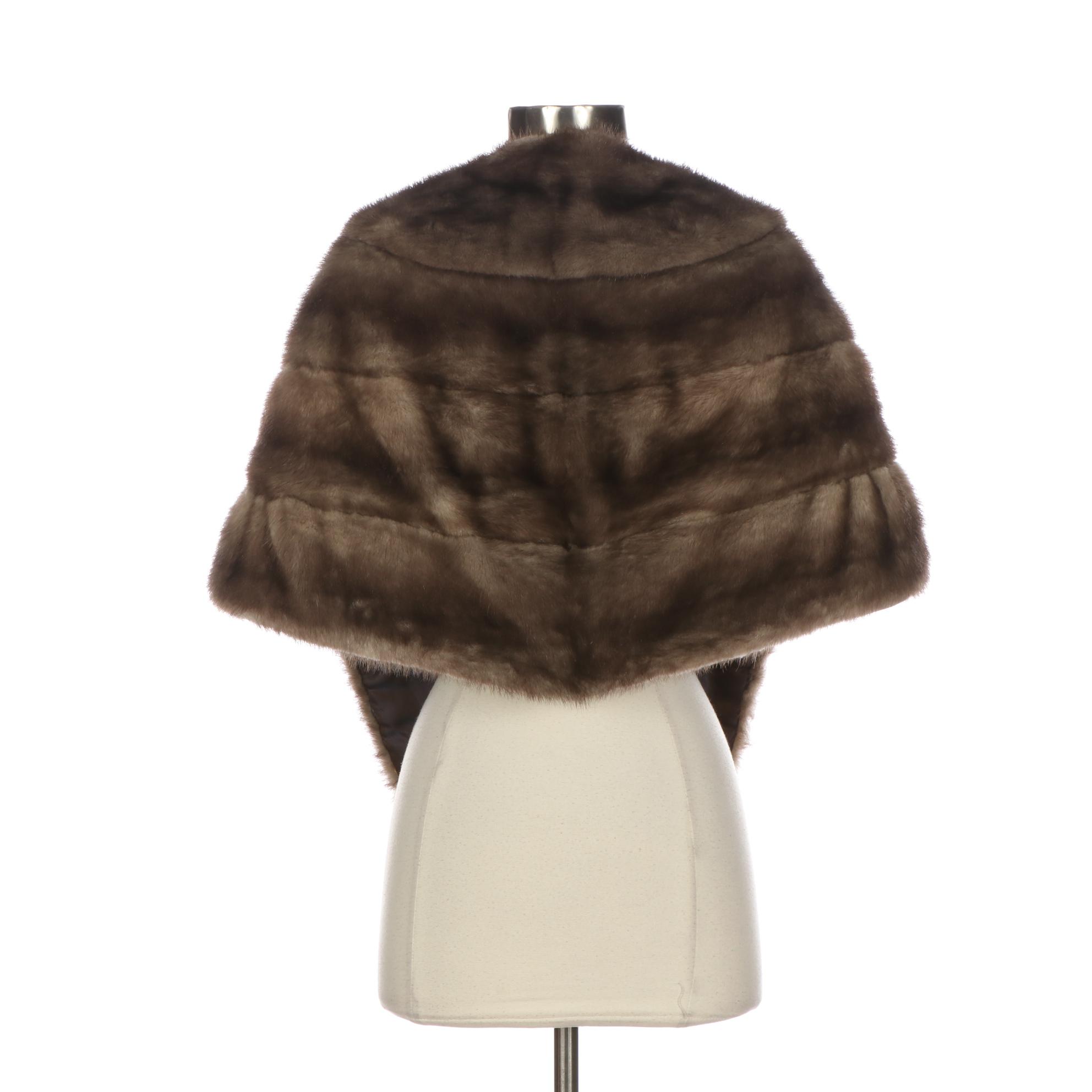 Dark Amber Frost Mink Fur Stole
