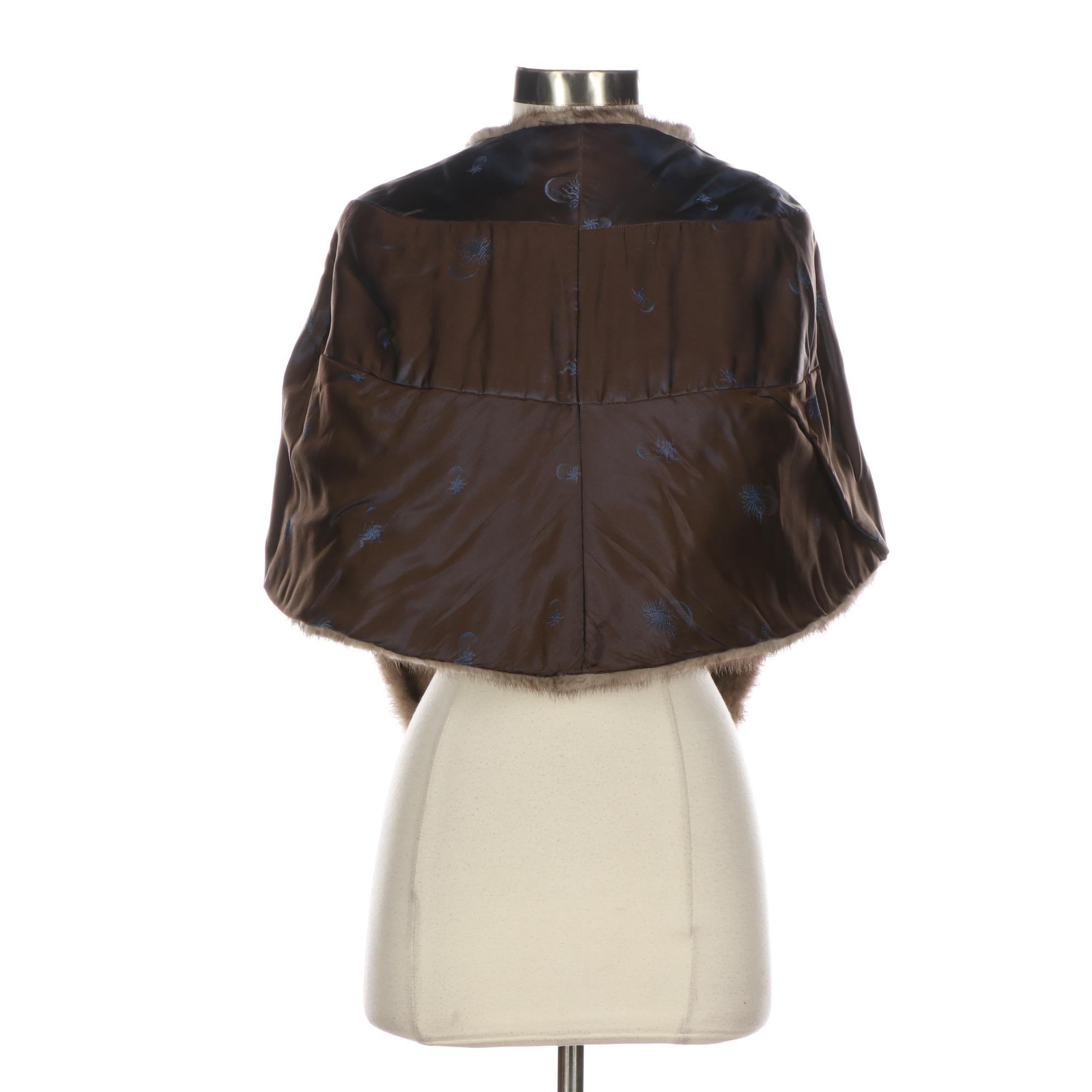 Dark Amber Frost Mink Fur Stole