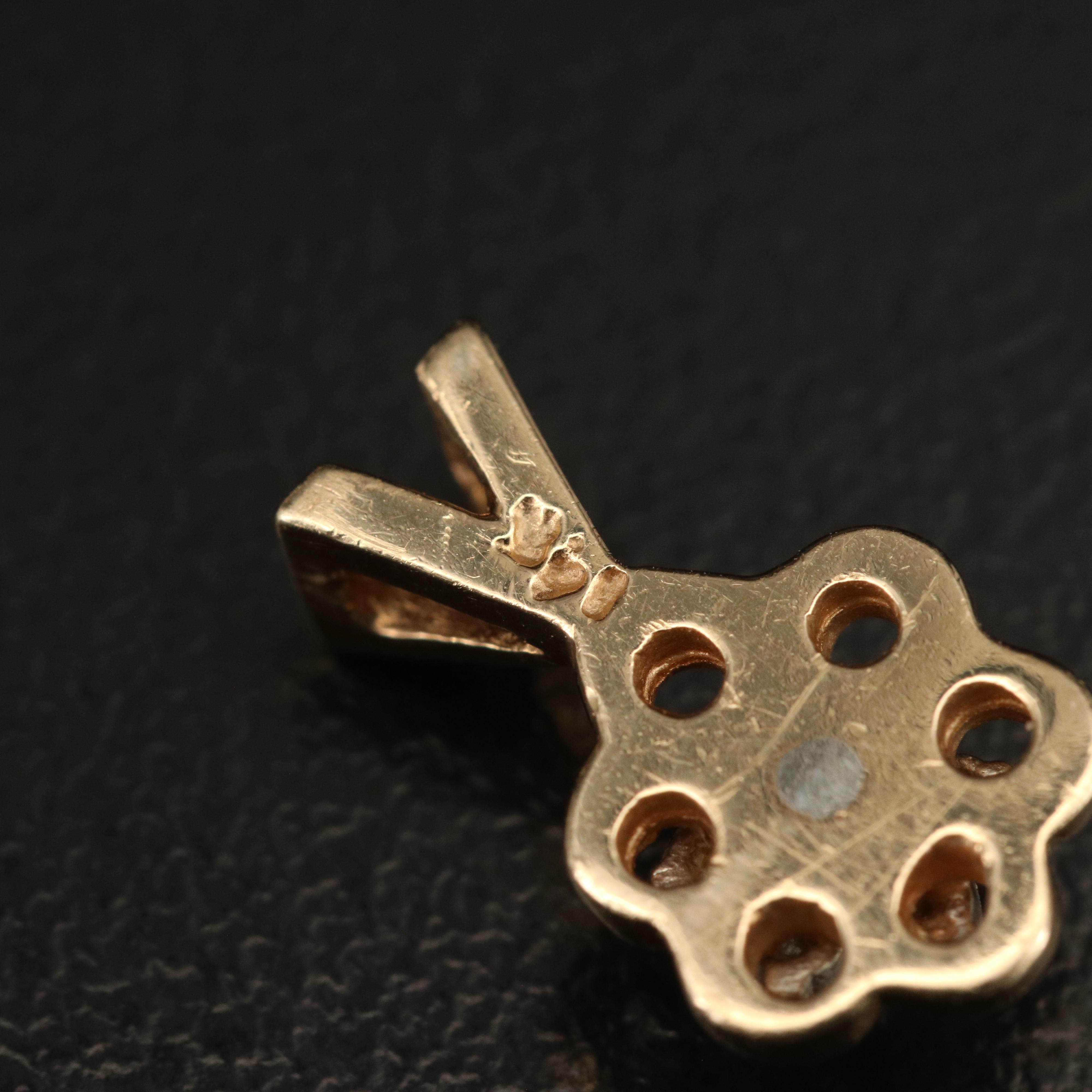 14K 0.13 CTW Diamond Pendant