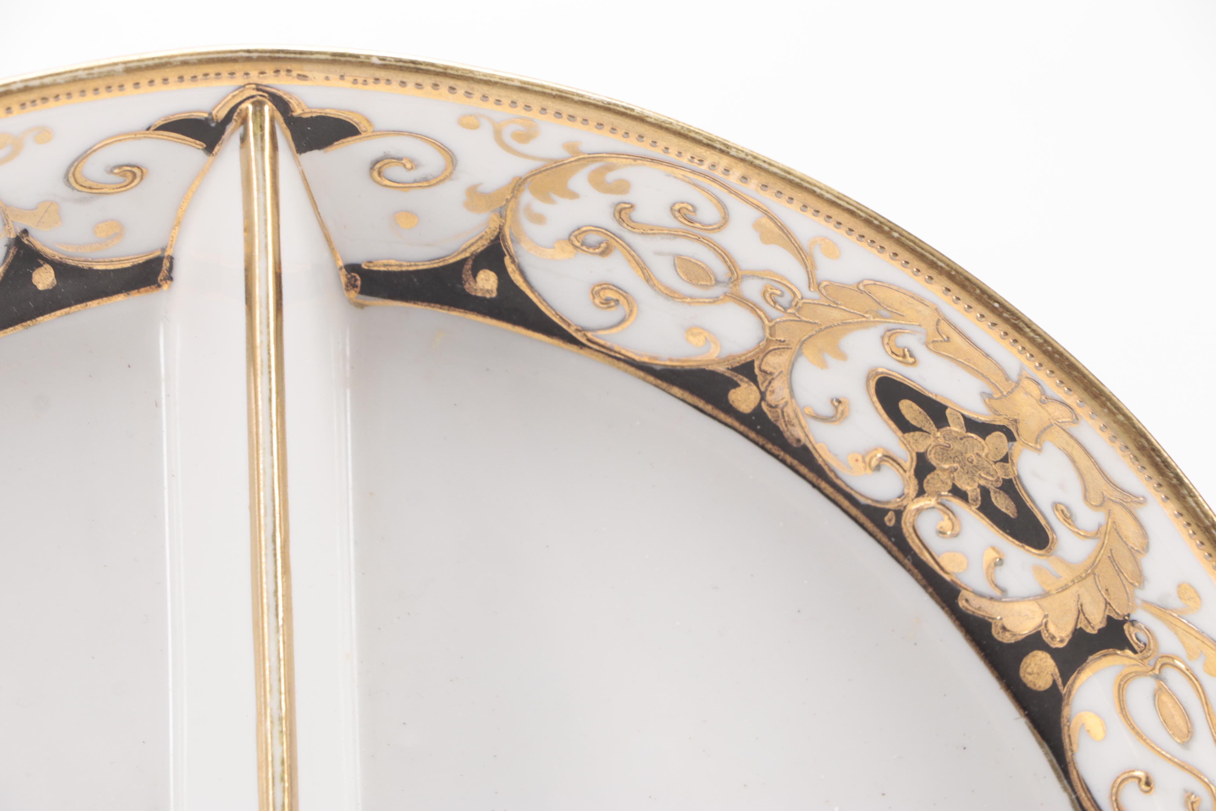 Hand-Painted Noritake Plates and Table Accessories, Early 20th Century