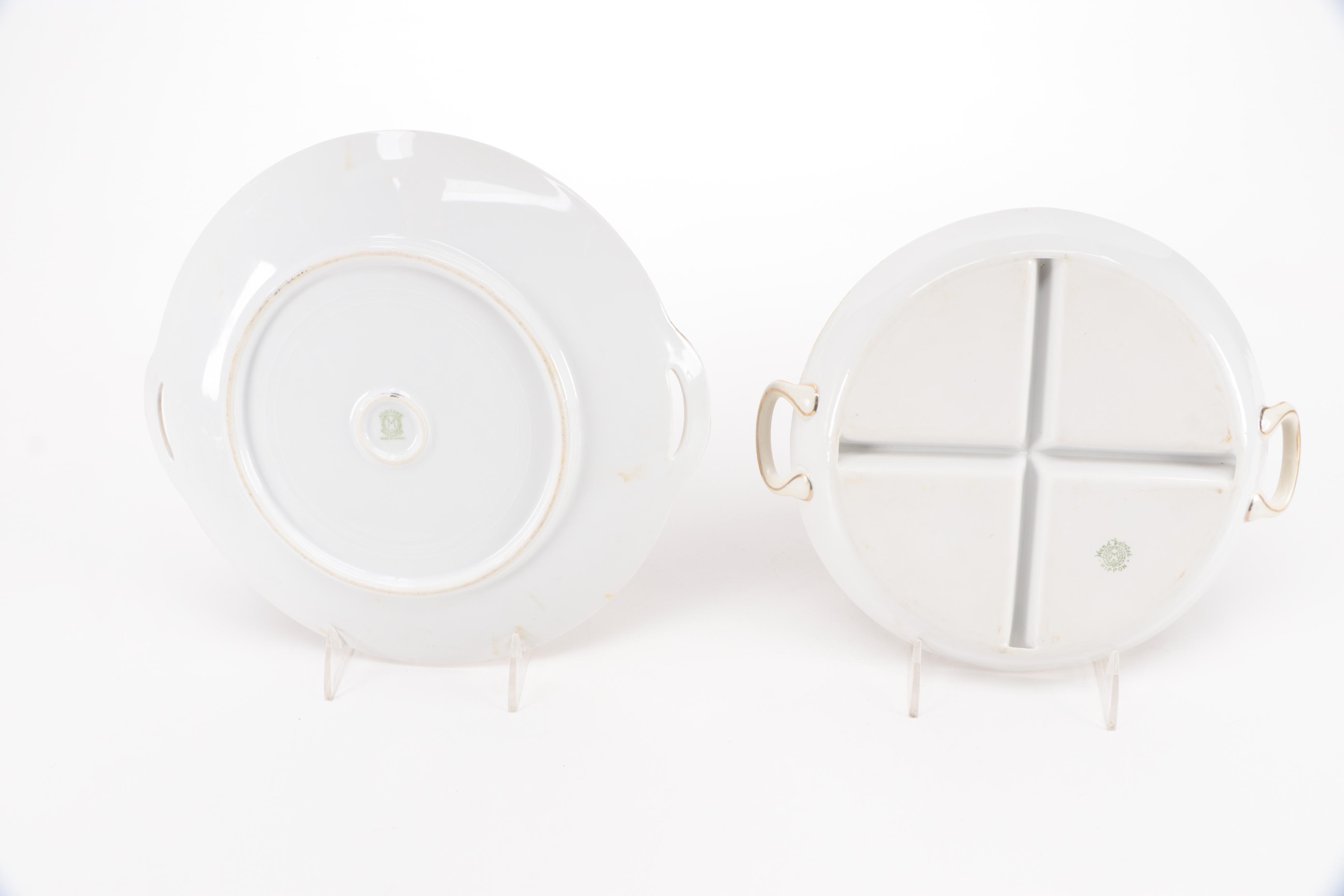 Hand-Painted Noritake Plates and Table Accessories, Early 20th Century