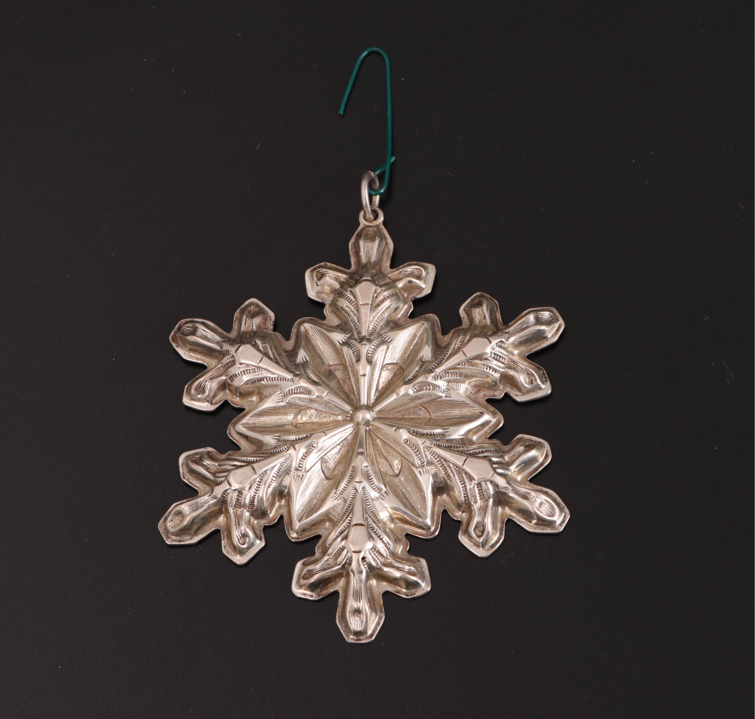 Gorham Sterling Silver and Silver Plate Annual Christmas Snowflake Ornaments