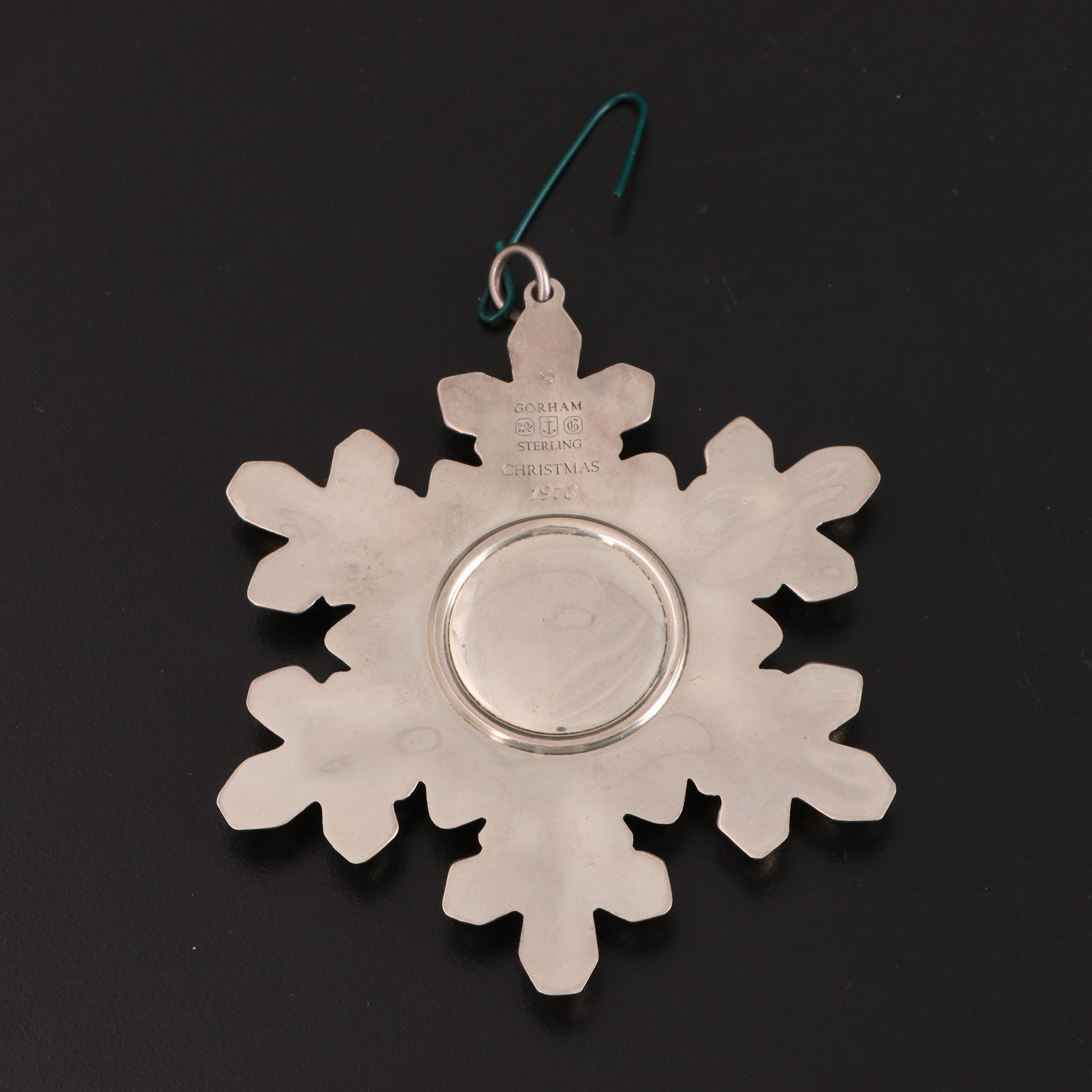 Gorham Sterling Silver and Silver Plate Annual Christmas Snowflake Ornaments