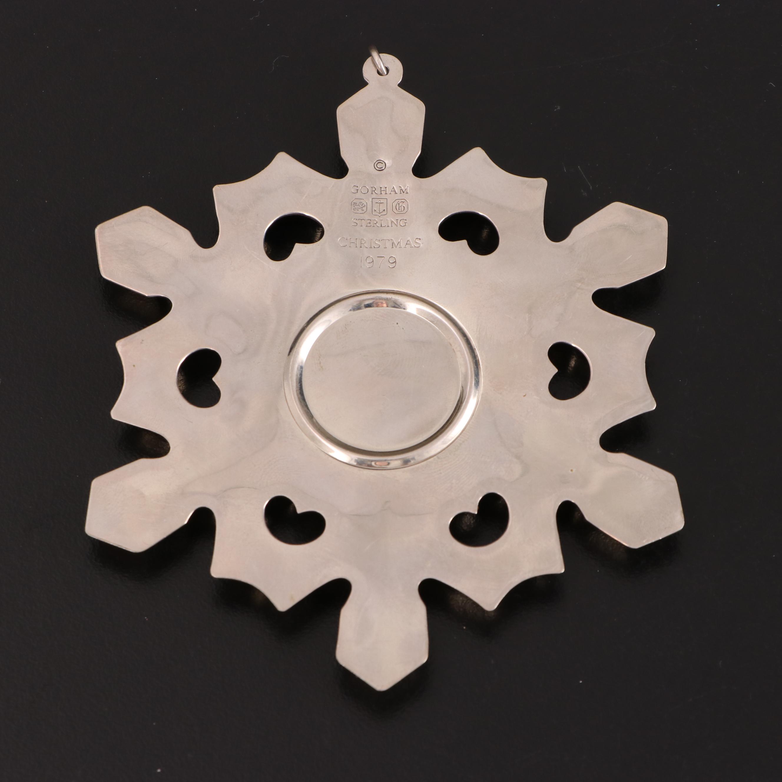 Gorham Sterling Silver and Silver Plate Annual Christmas Snowflake Ornaments