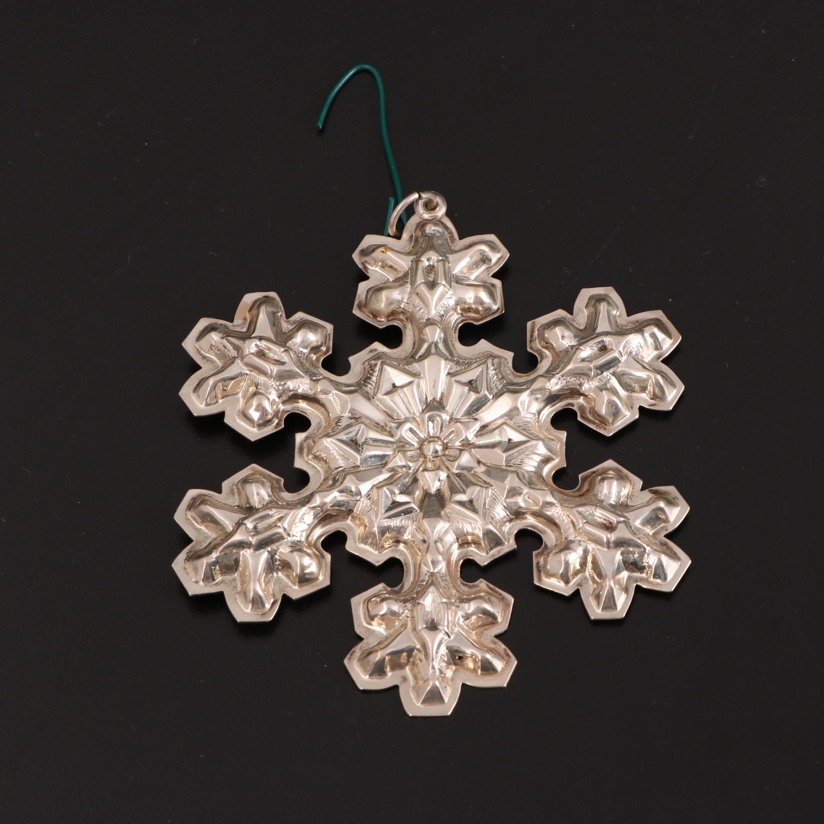 Gorham Sterling Silver and Silver Plate Annual Christmas Snowflake Ornaments
