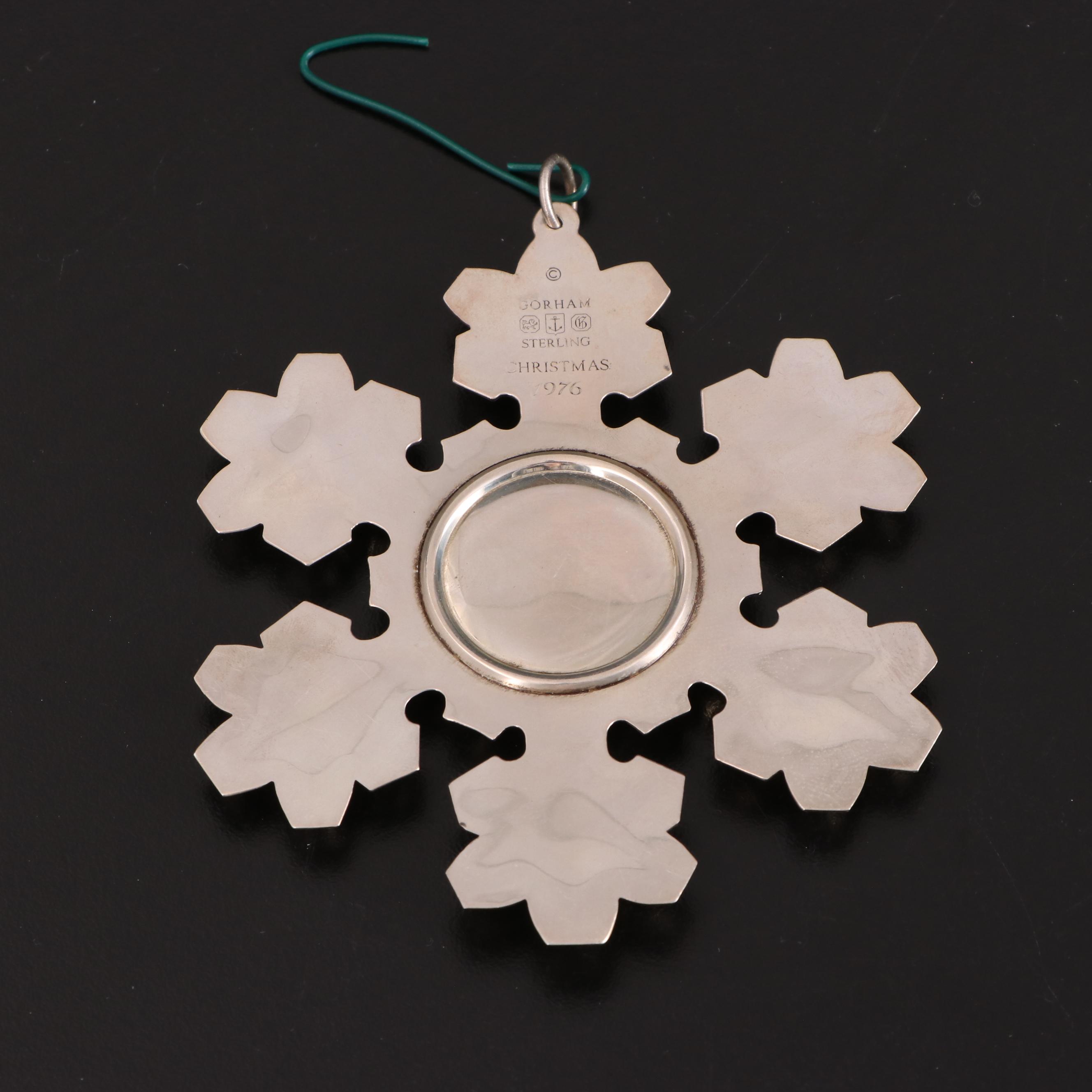 Gorham Sterling Silver and Silver Plate Annual Christmas Snowflake Ornaments