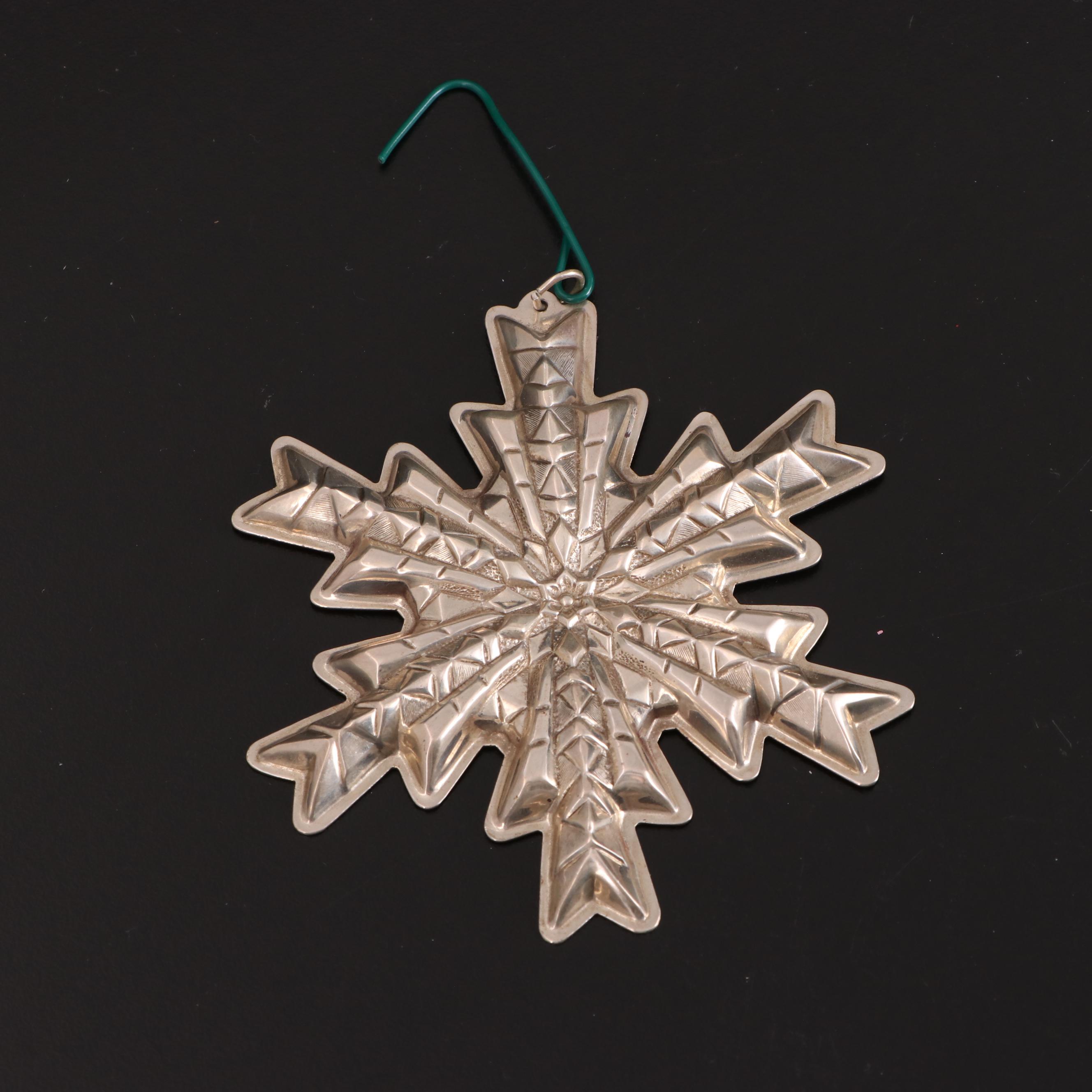 Gorham Sterling Silver and Silver Plate Annual Christmas Snowflake Ornaments