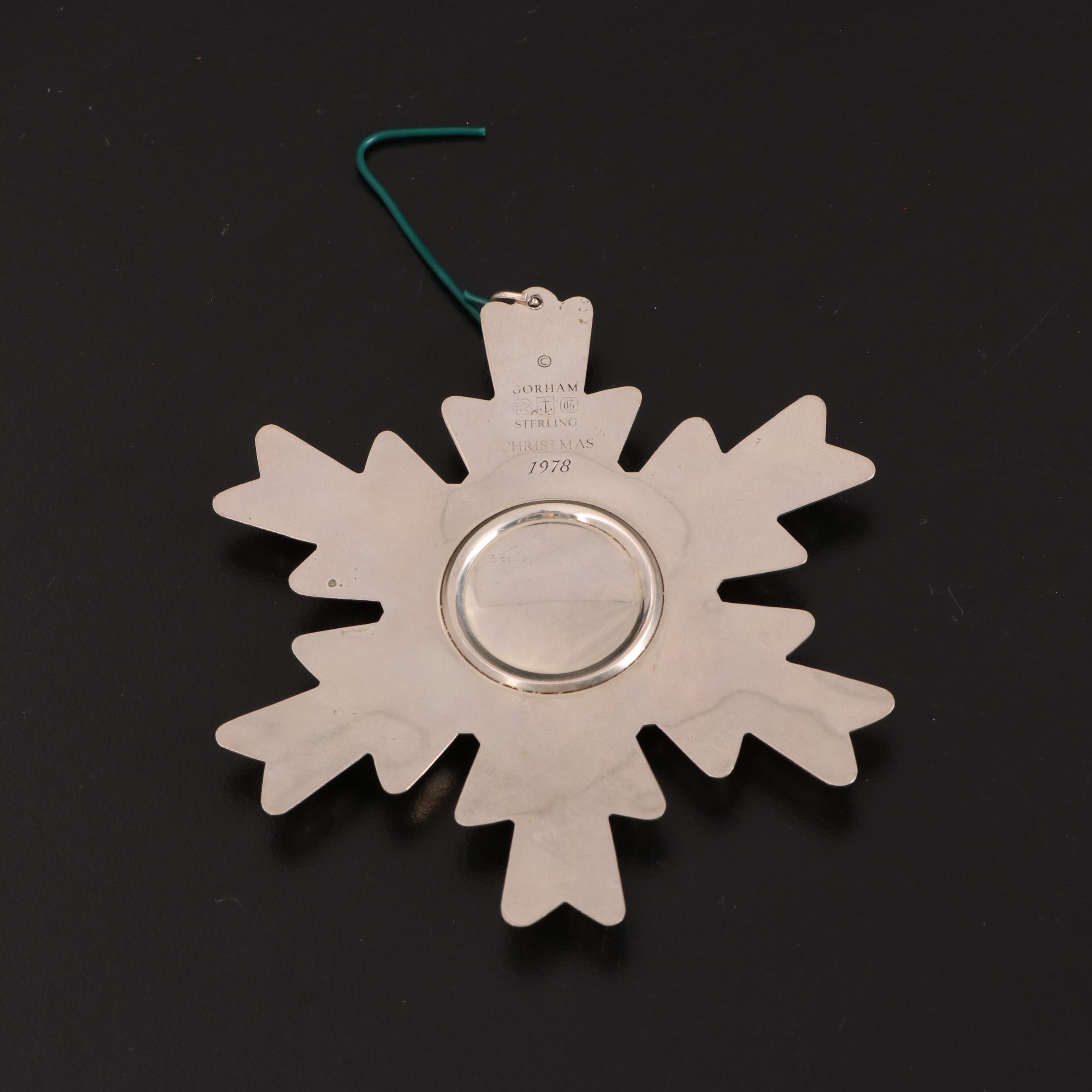 Gorham Sterling Silver and Silver Plate Annual Christmas Snowflake Ornaments