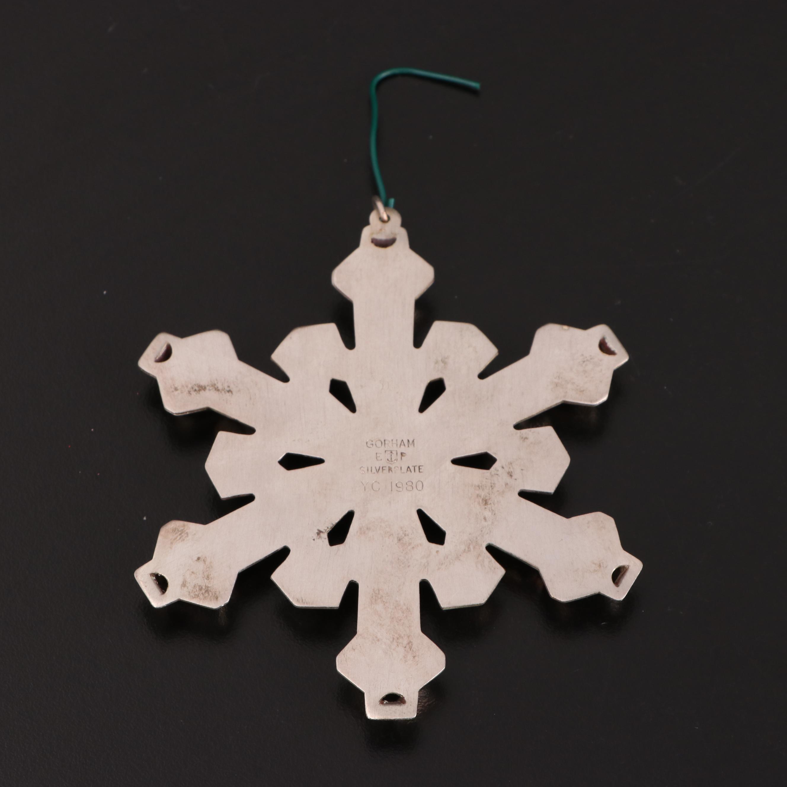 Gorham Sterling Silver and Silver Plate Annual Christmas Snowflake Ornaments