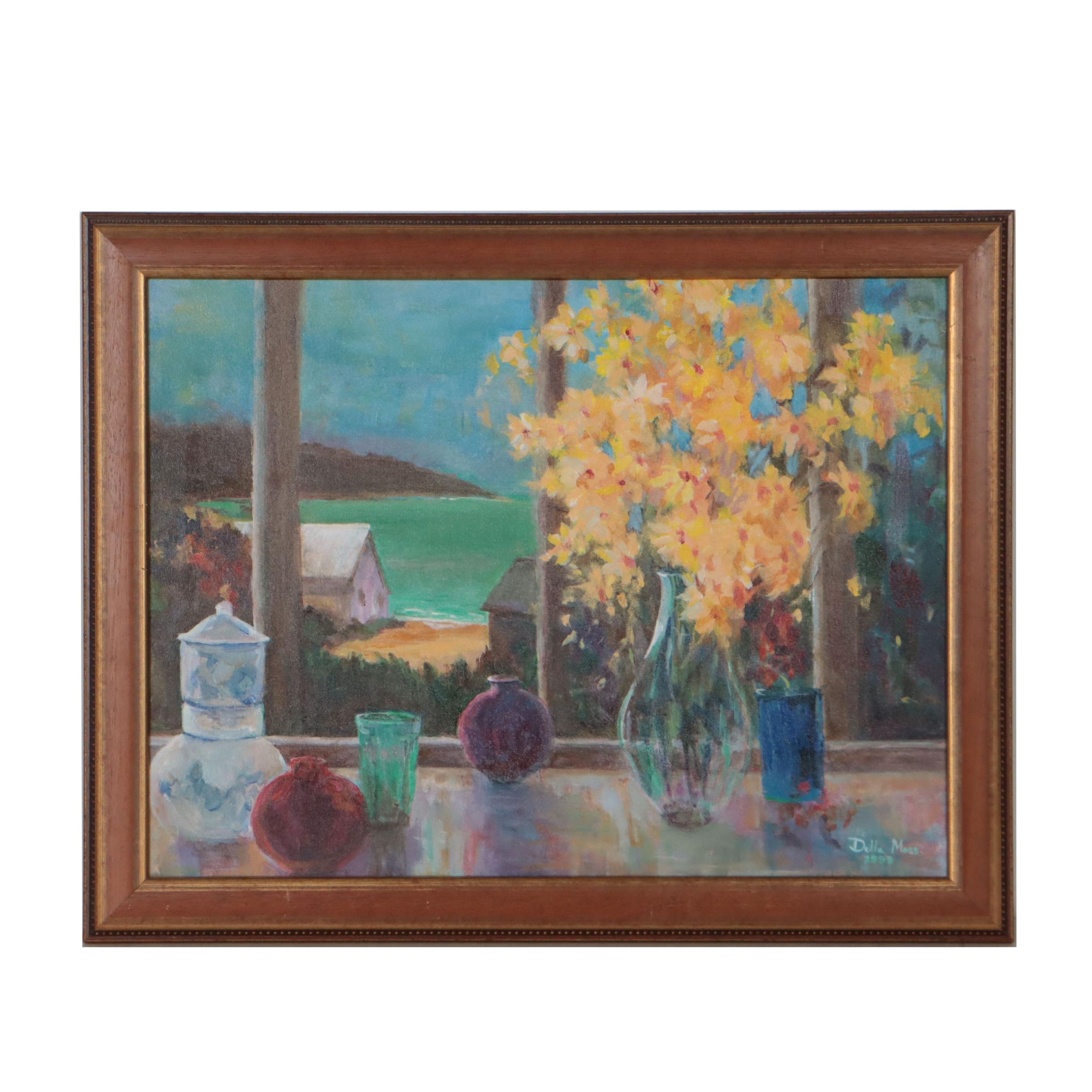 Della Moss Still Life Oil Painting, 1999