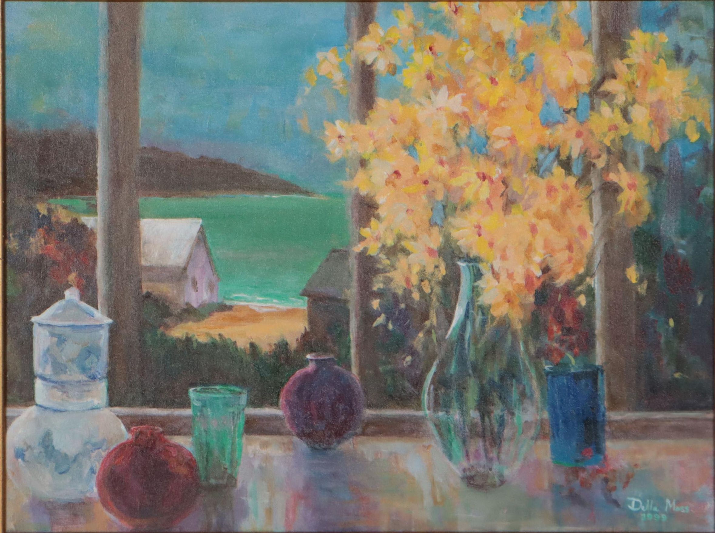 Della Moss Still Life Oil Painting, 1999