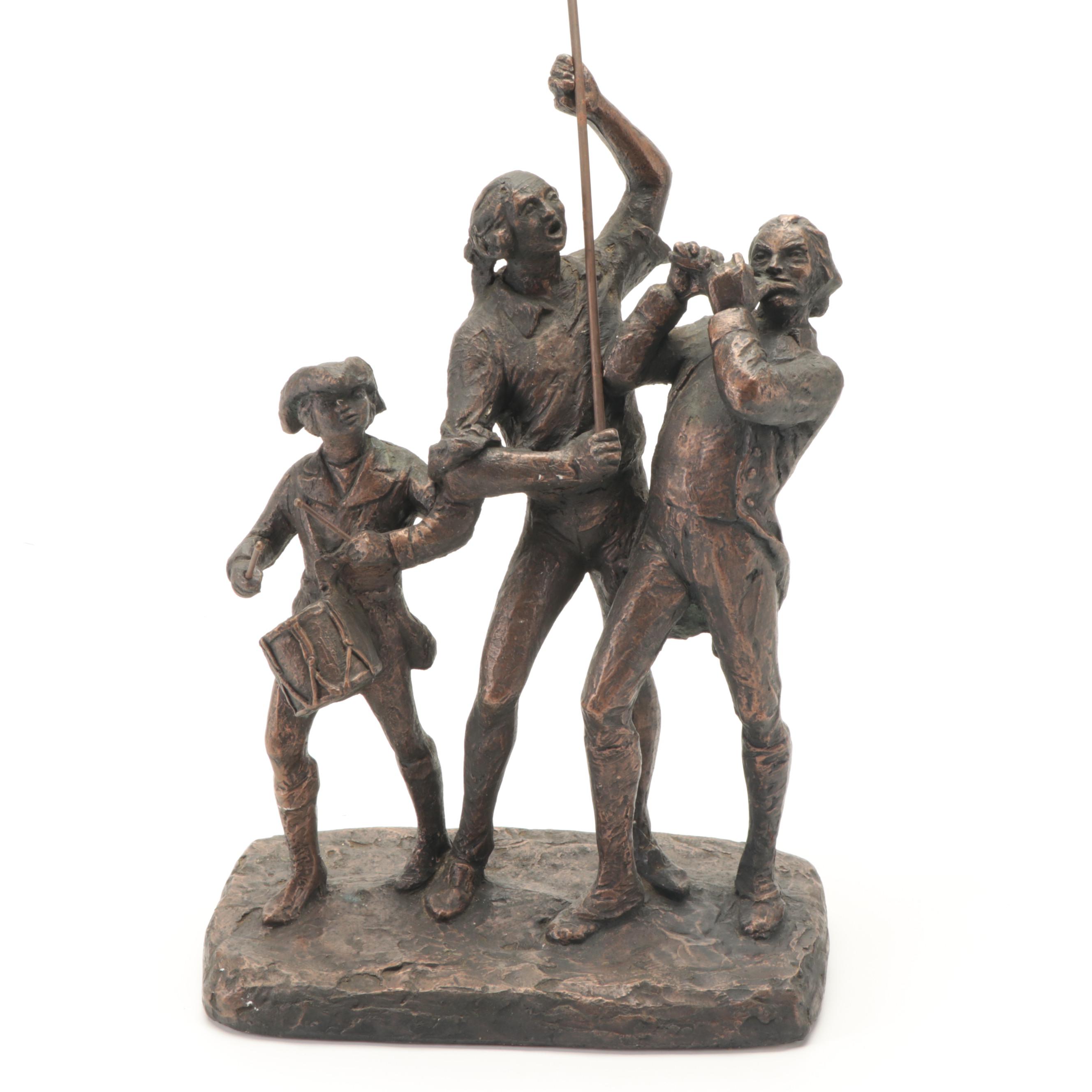 Austin Productions American Revolution Patinated Resin Sculpture