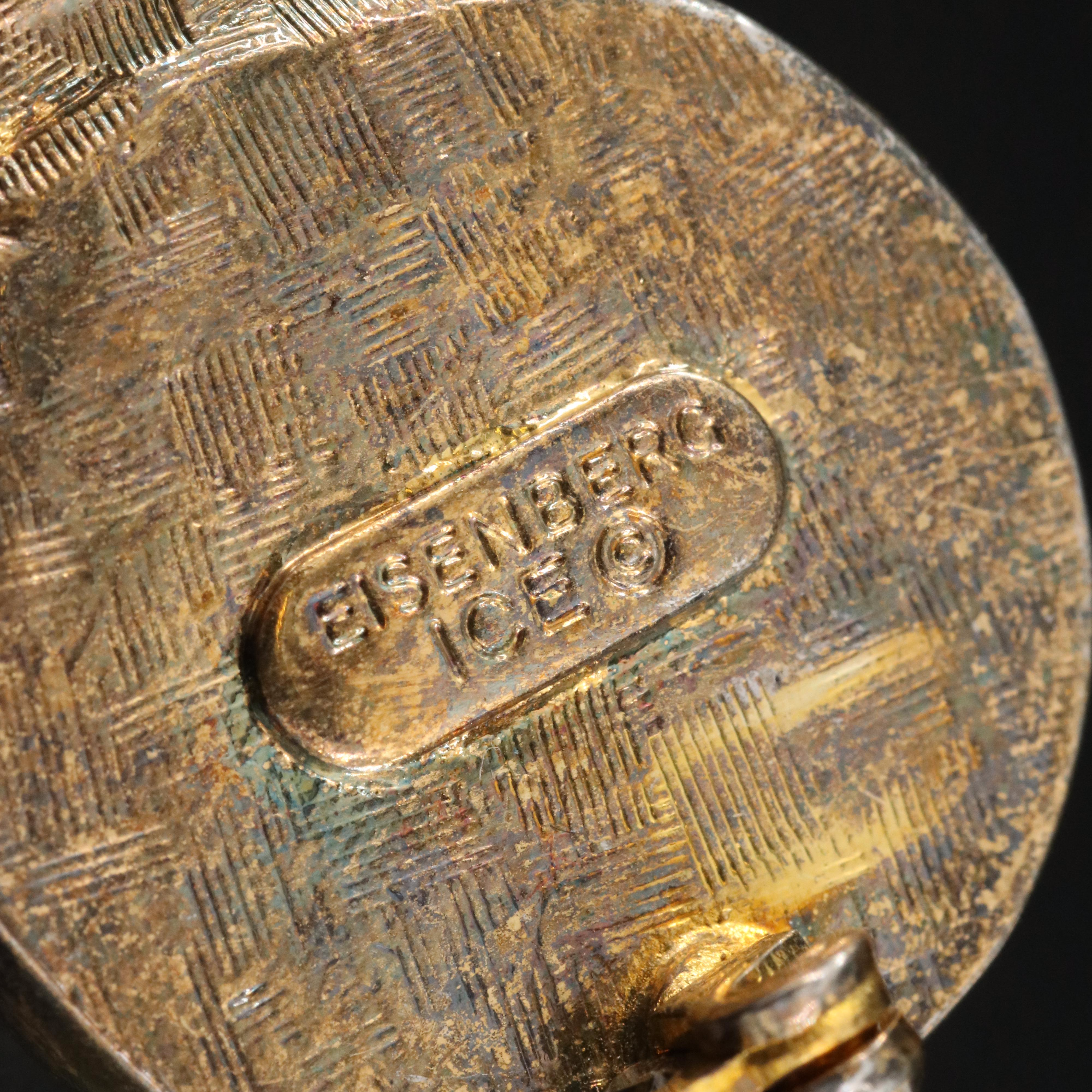 Eisenberg Ice Faux Pearl and Enamel Snowman and Snowflake Brooches