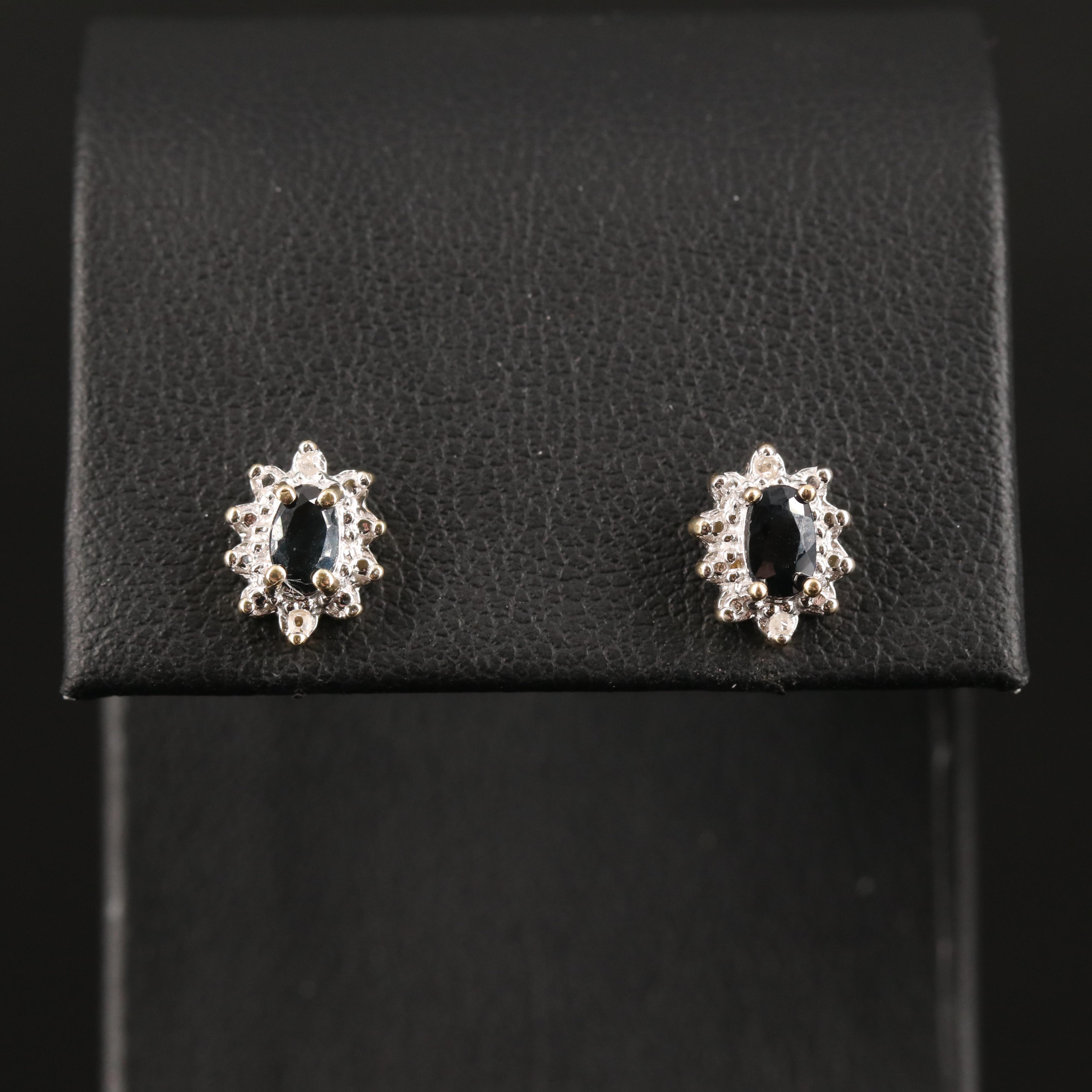 14K Sapphire and Diamond Earrings