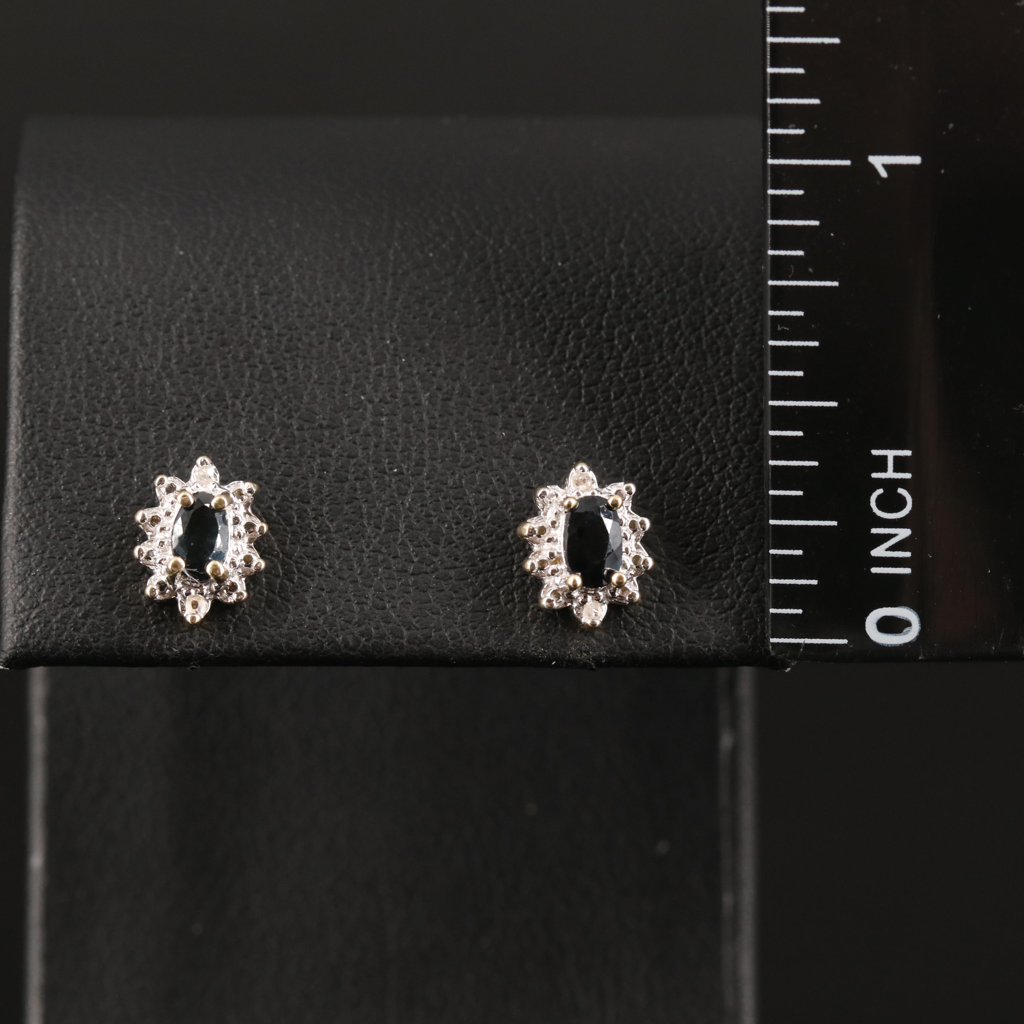 14K Sapphire and Diamond Earrings