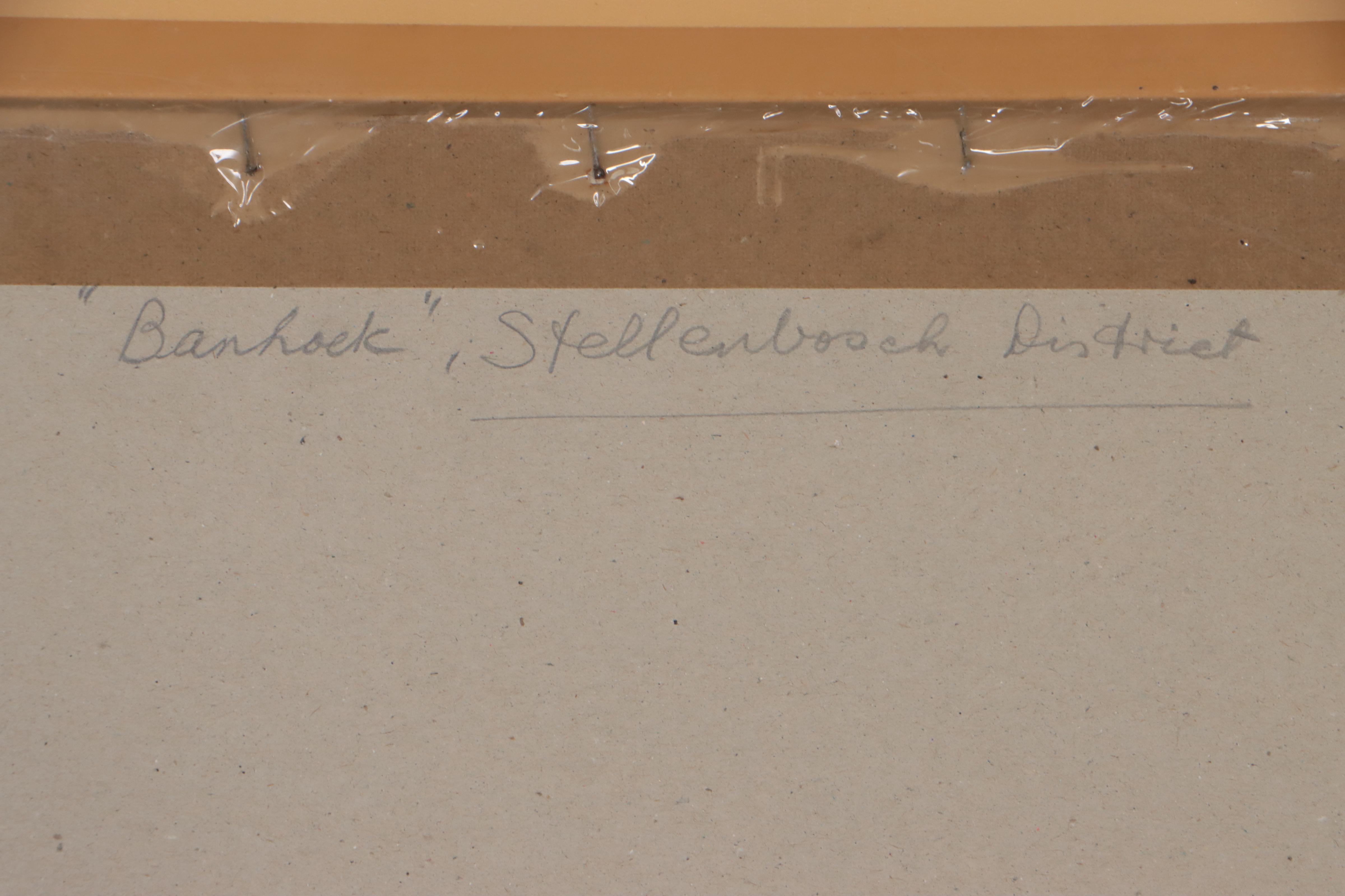 Gordon Legg Landscape Watercolor Painting of Banghoek, South Africa