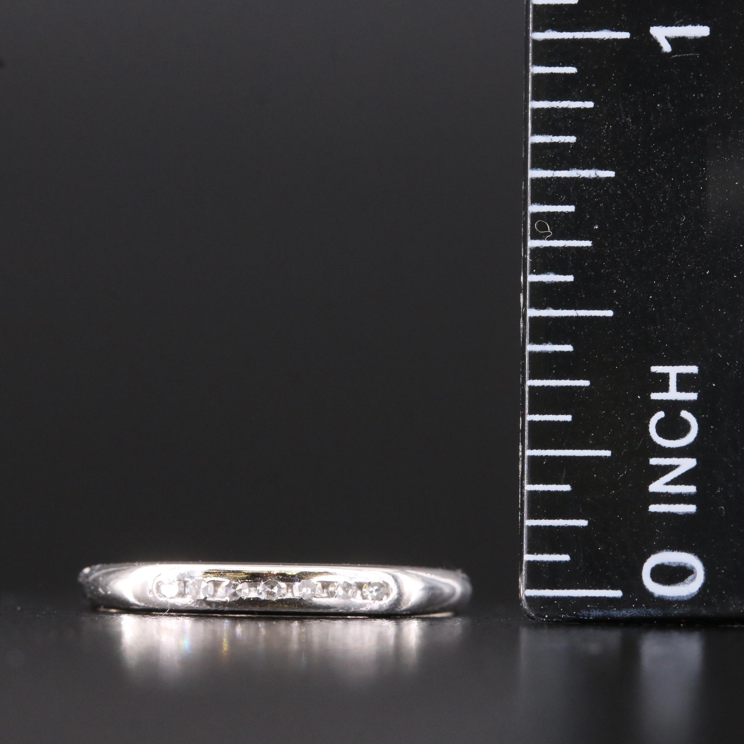 Platinum 0.07 CTW Diamond Channel Band