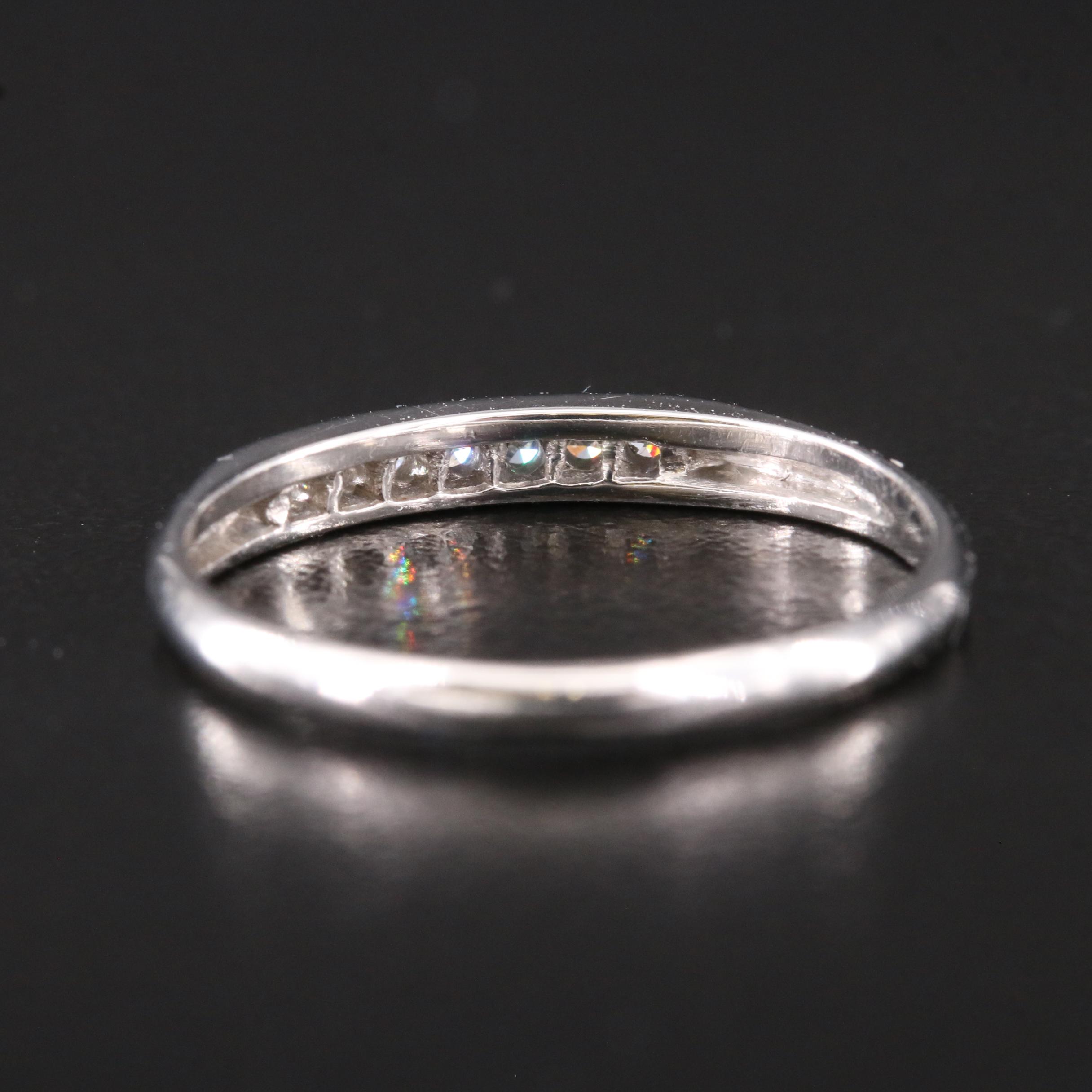 Platinum 0.07 CTW Diamond Channel Band