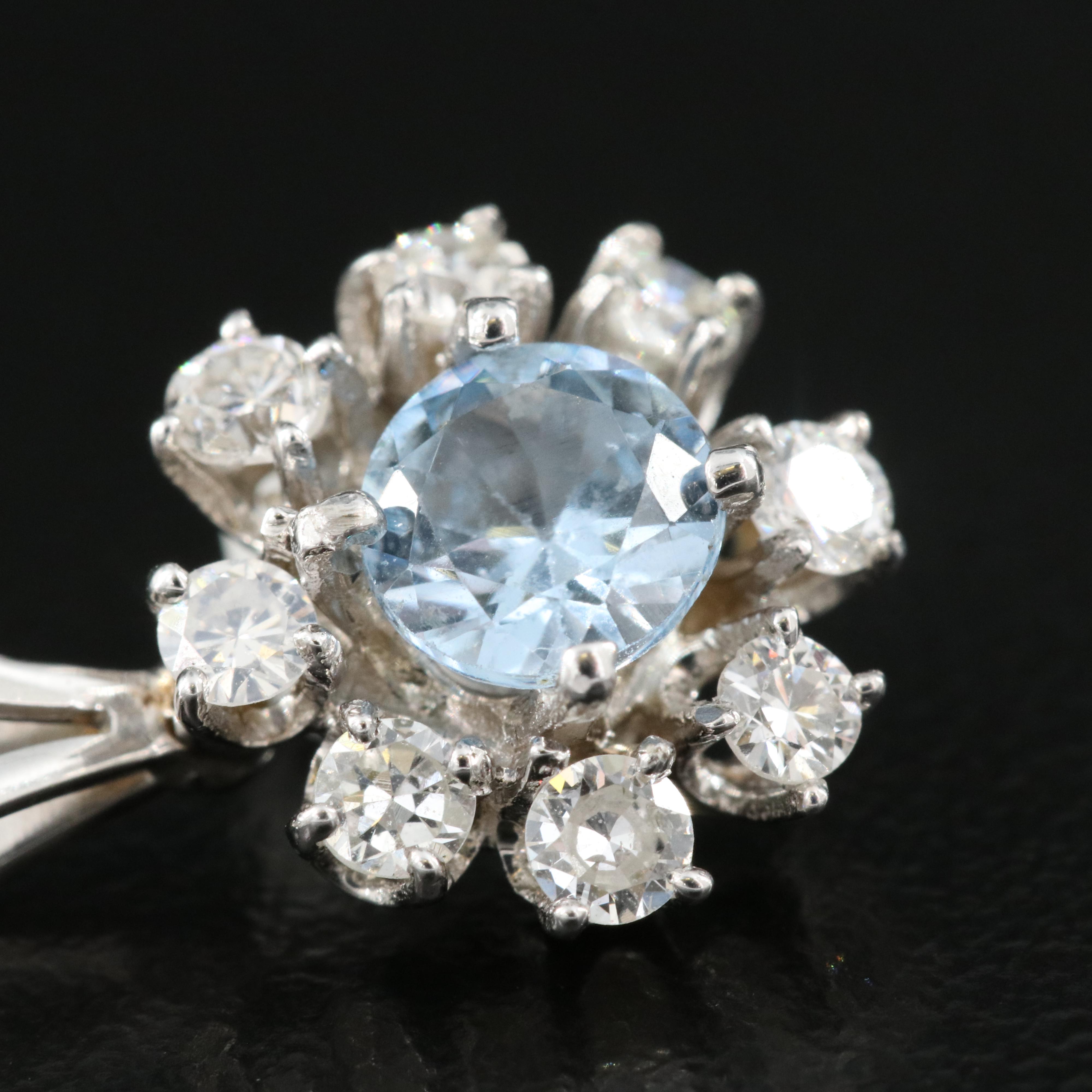 14K Spinel and Diamond Pendant Necklace