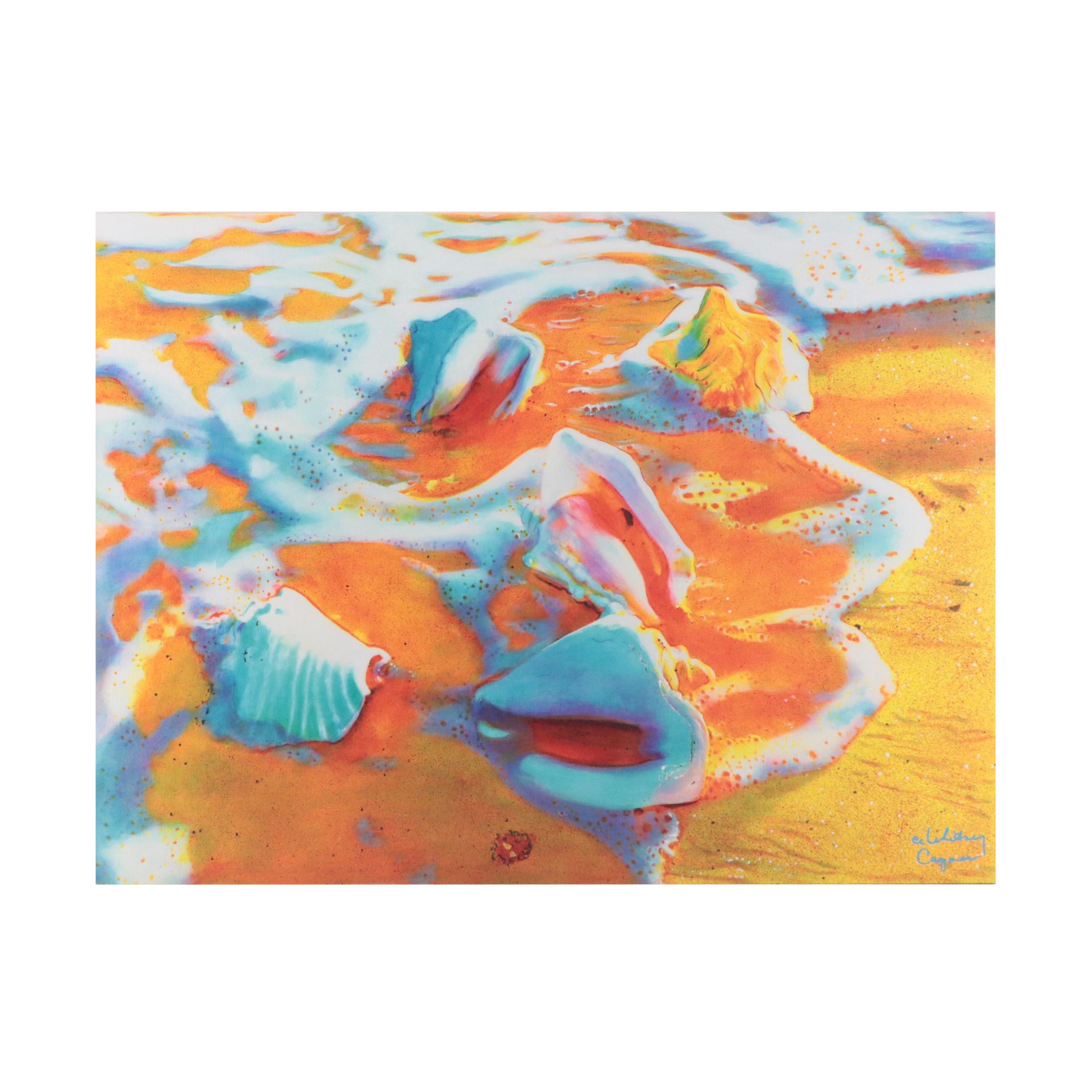 Giclée After CE Whitney "Sea Foam Conch"