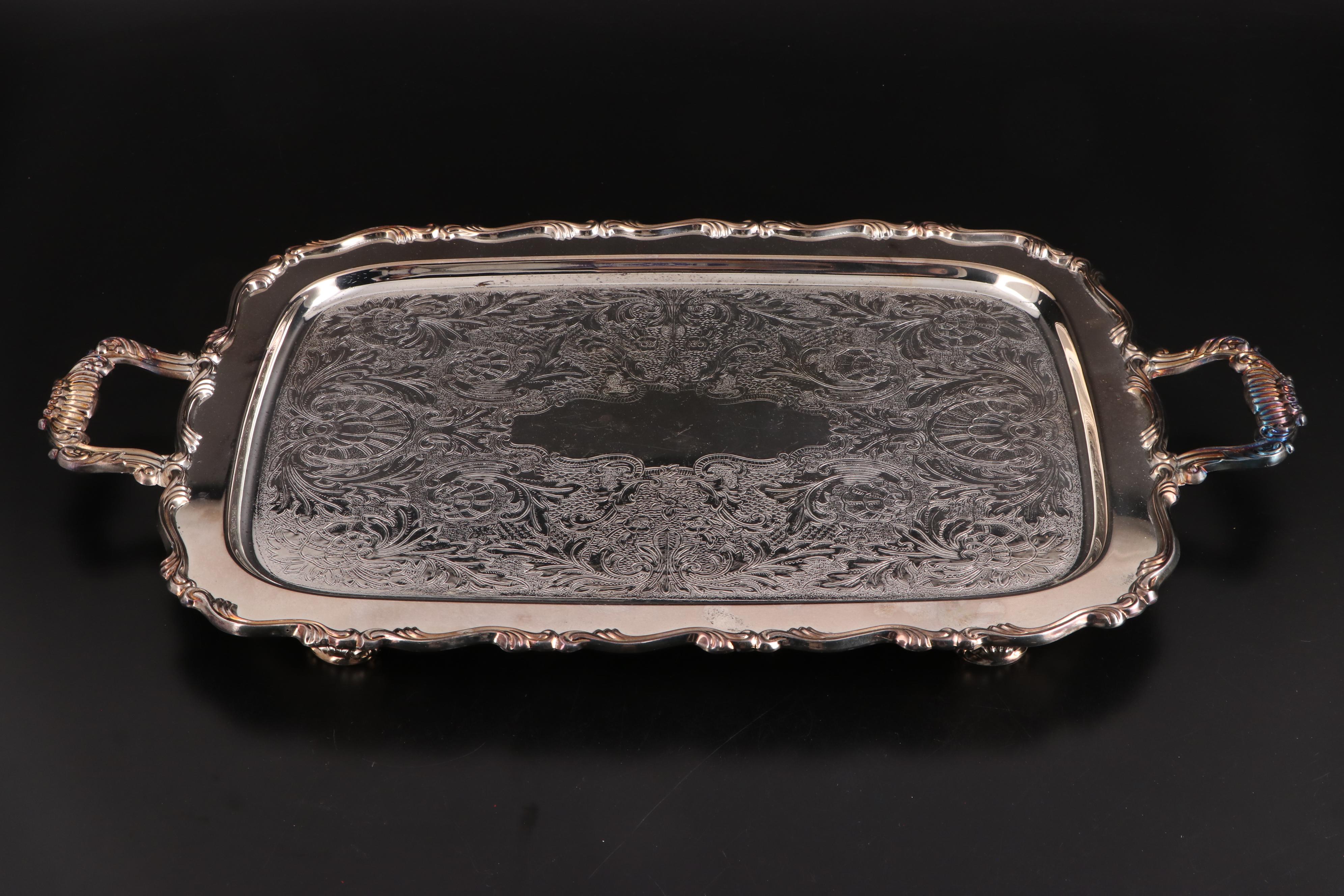 Oneida "Georgian Scroll" Silver Plate Tea and Coffee Service, 1992-1999