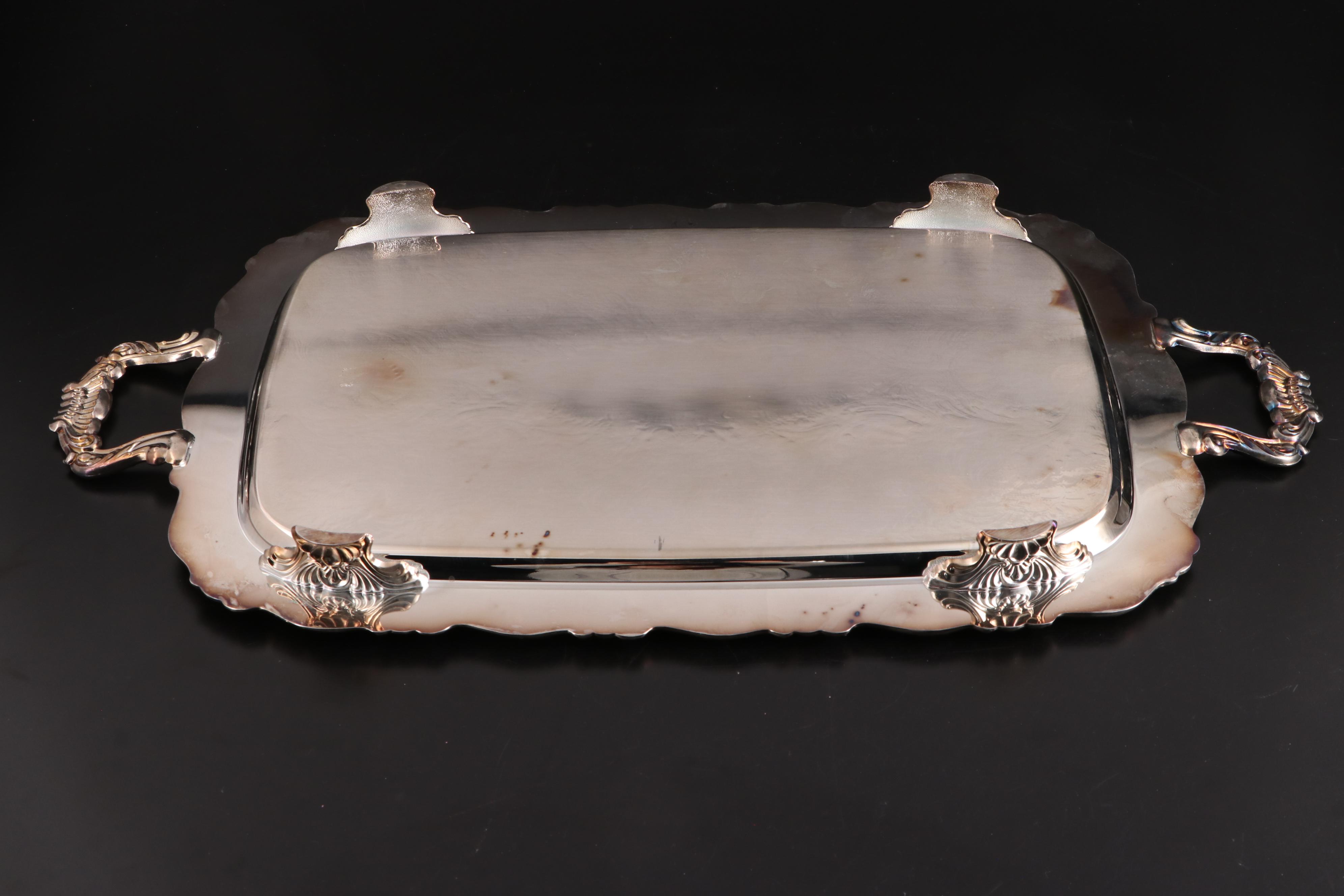 Oneida "Georgian Scroll" Silver Plate Tea and Coffee Service, 1992-1999